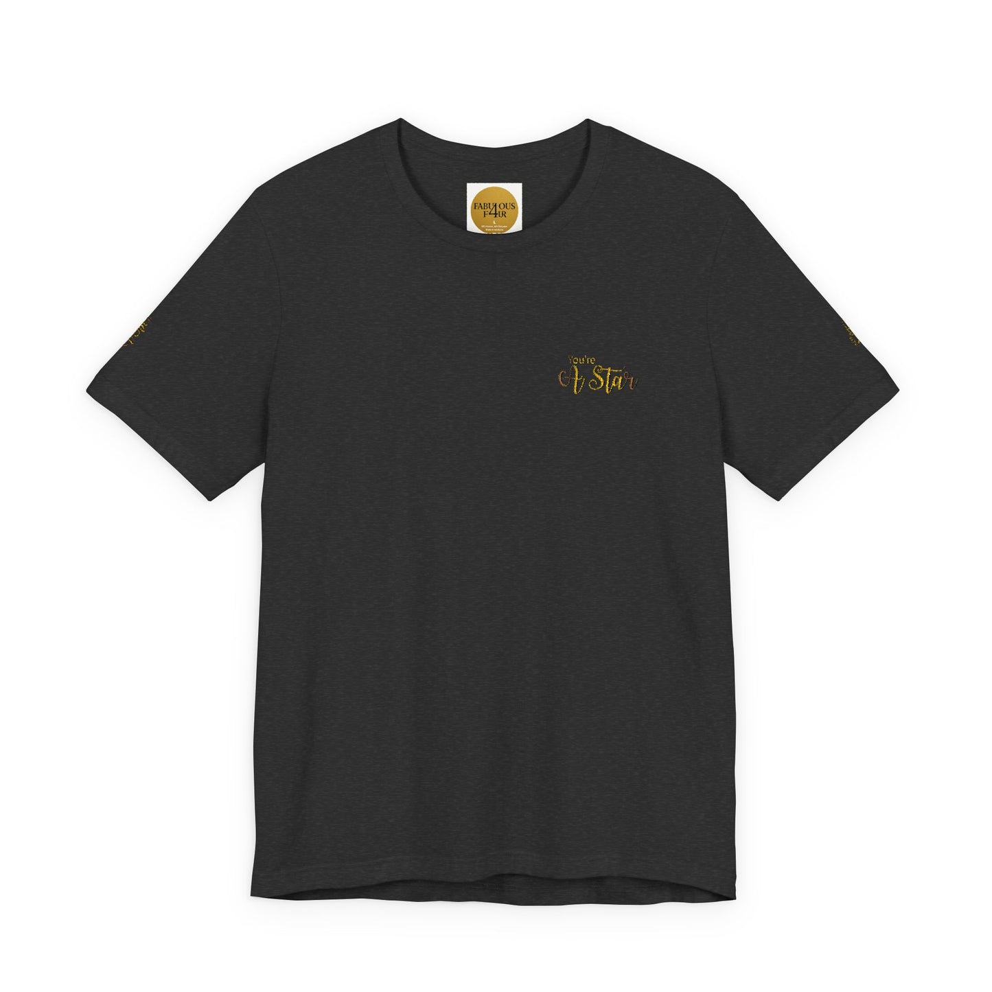 White Bee Graphic Tee — Small Chest & Sleeve Floral Bee Design