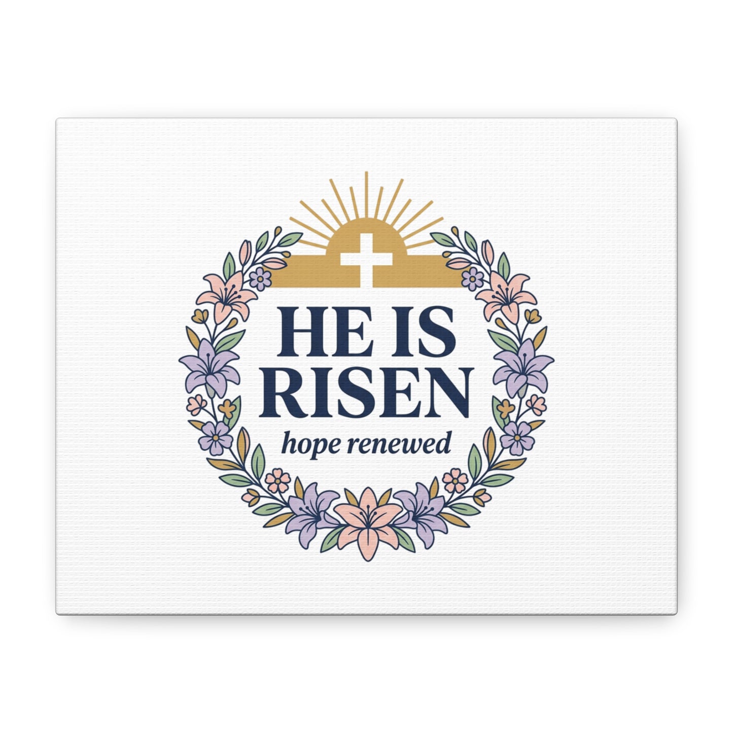 He Is Risen Canvas | Christian Easter Wall Art, Resurrection Scripture