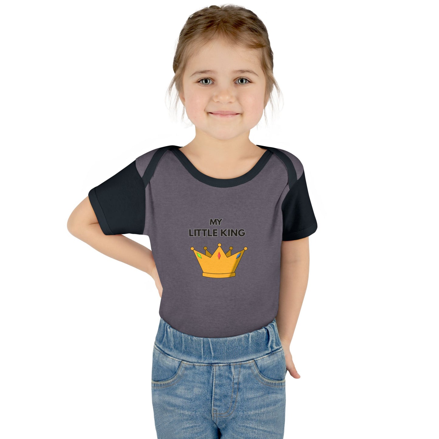 Infant Bodysuit — "My Little King" Baby Onesie