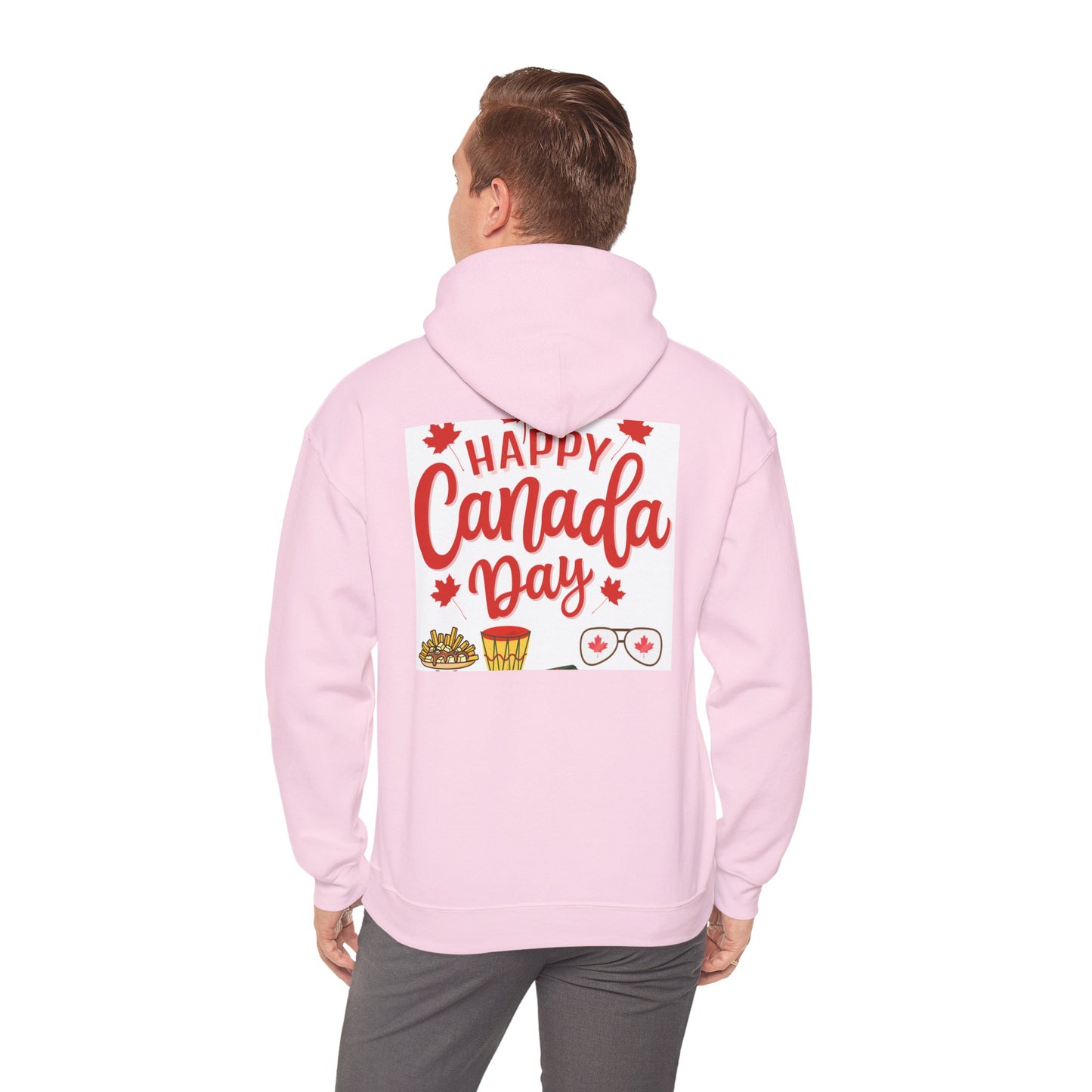 Canada Day Hoodie — "Happy Canada Day! Proud Canadian" Celebration Sweatshirt