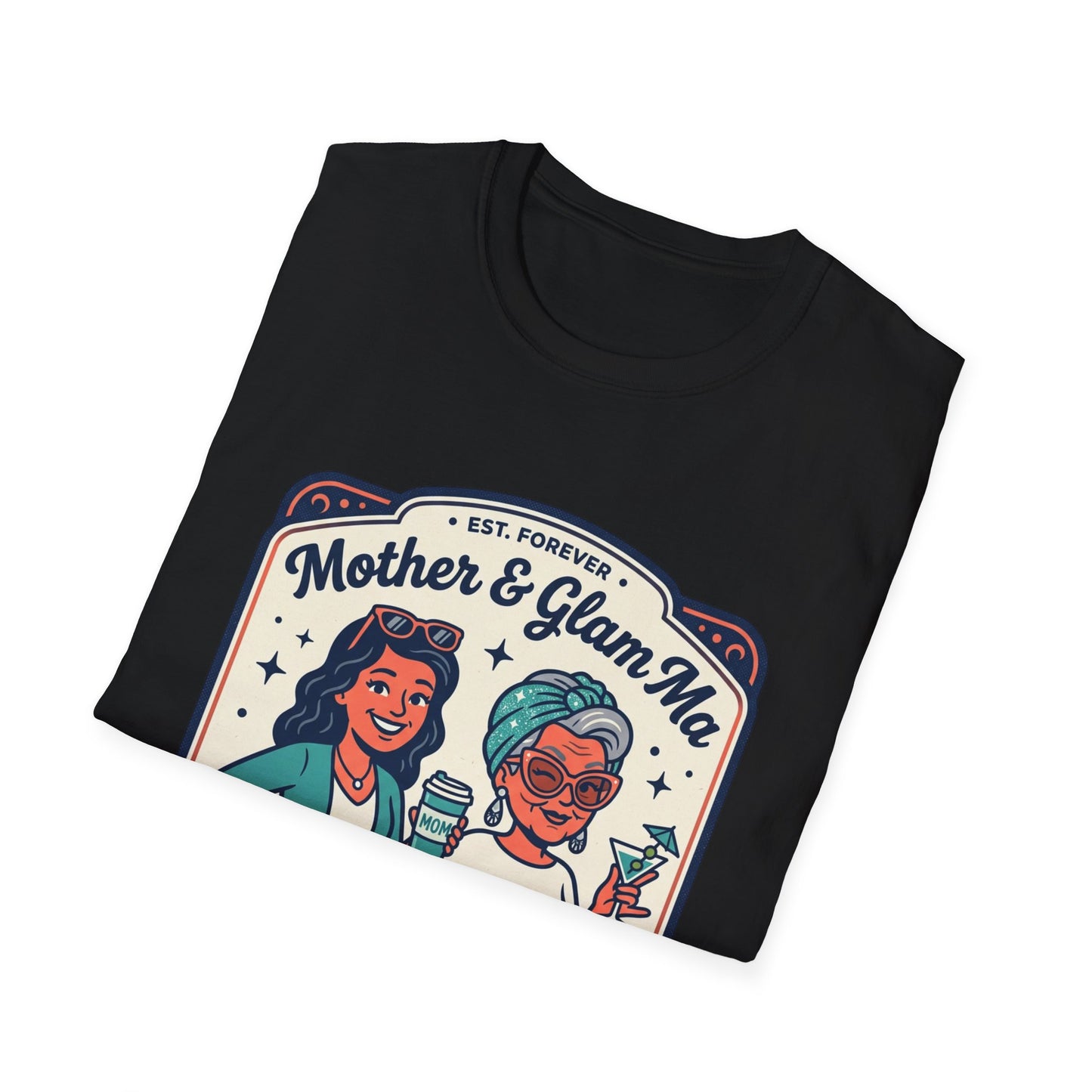 Mother & Glam Ma T-Shirt — "Double Trouble Since Day One" Matching Mom Daughter Tee