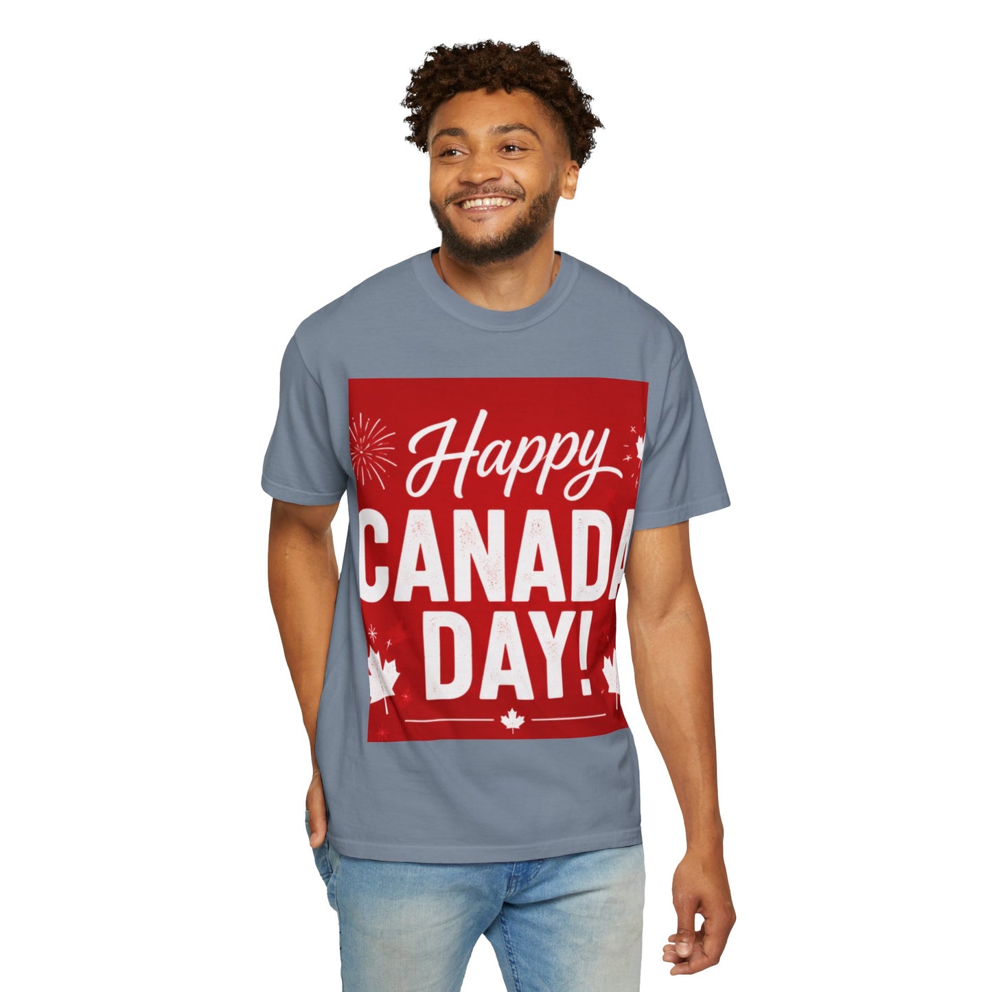 Happy Canada Day T-Shirt — Red Maple Leaf Canada Day Tee