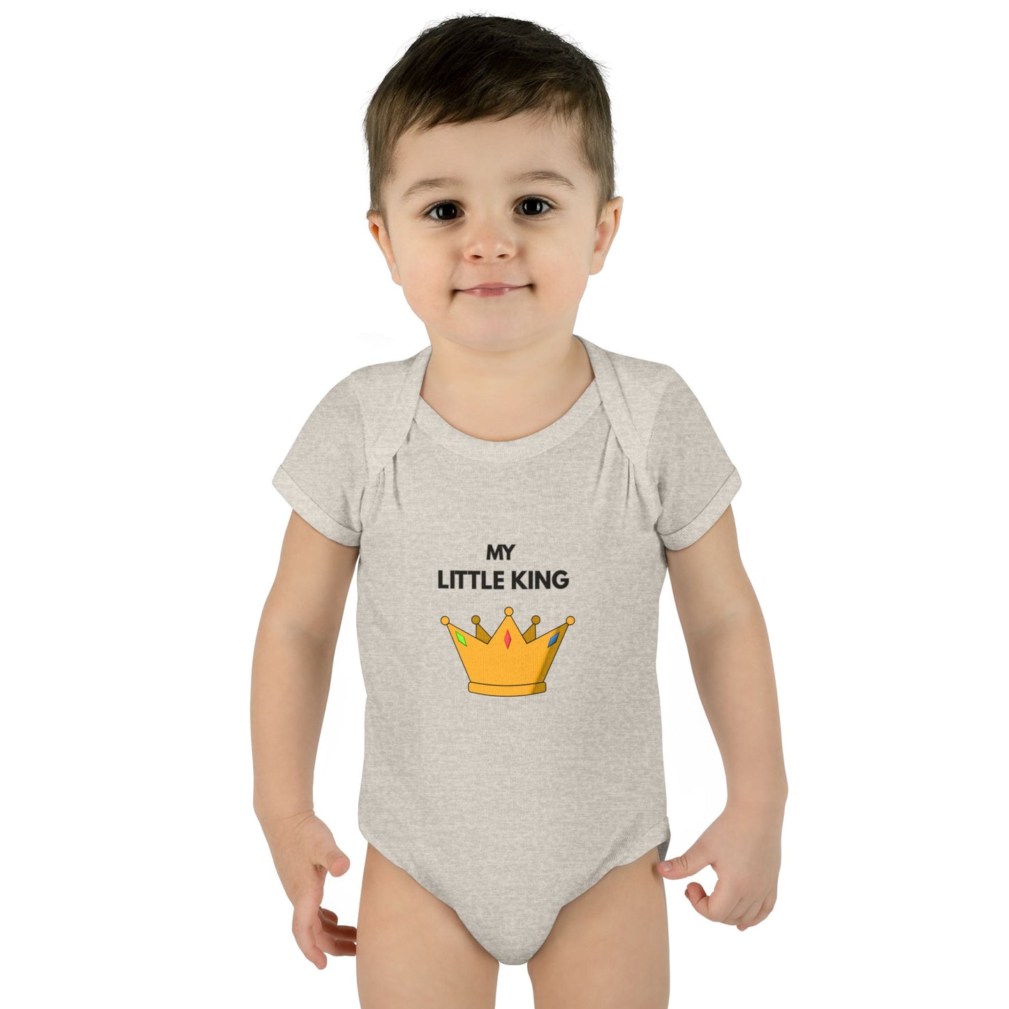 Infant Bodysuit — "My Little King" Baby Onesie