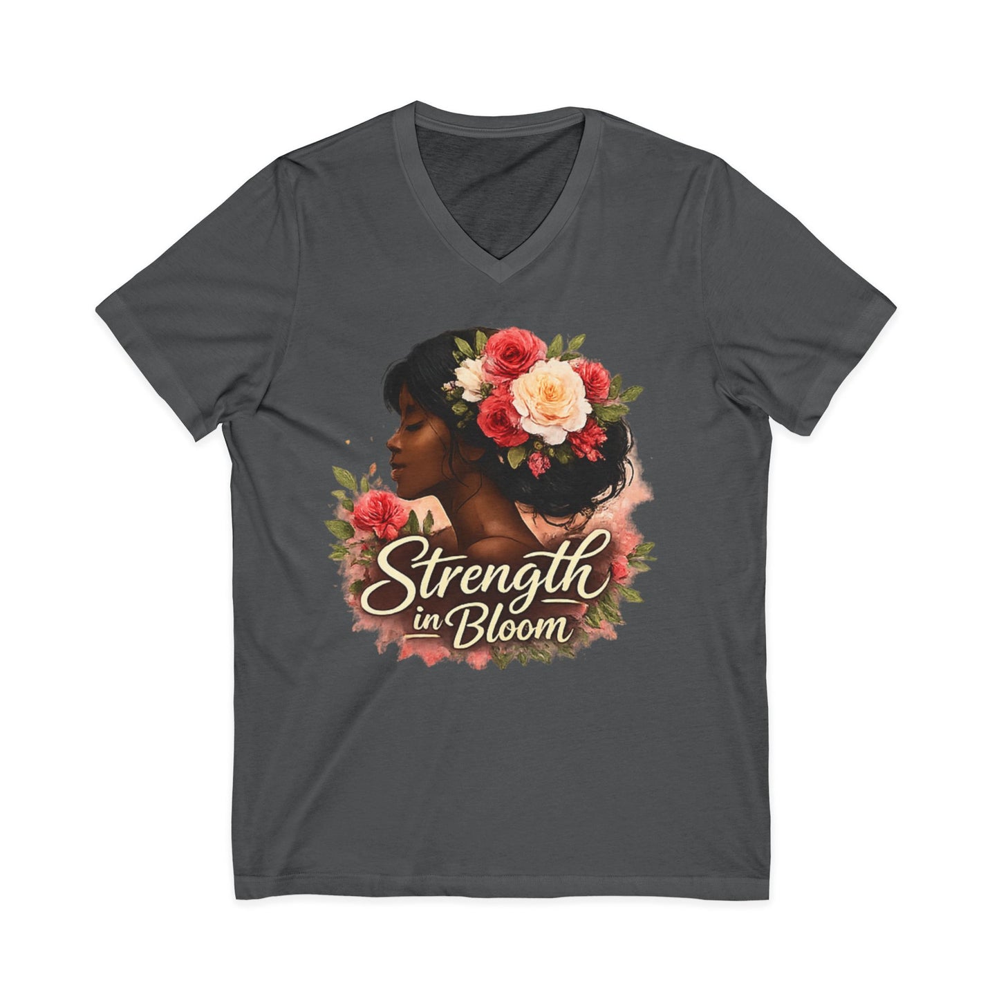 Strength in Bloom V-Neck Tee