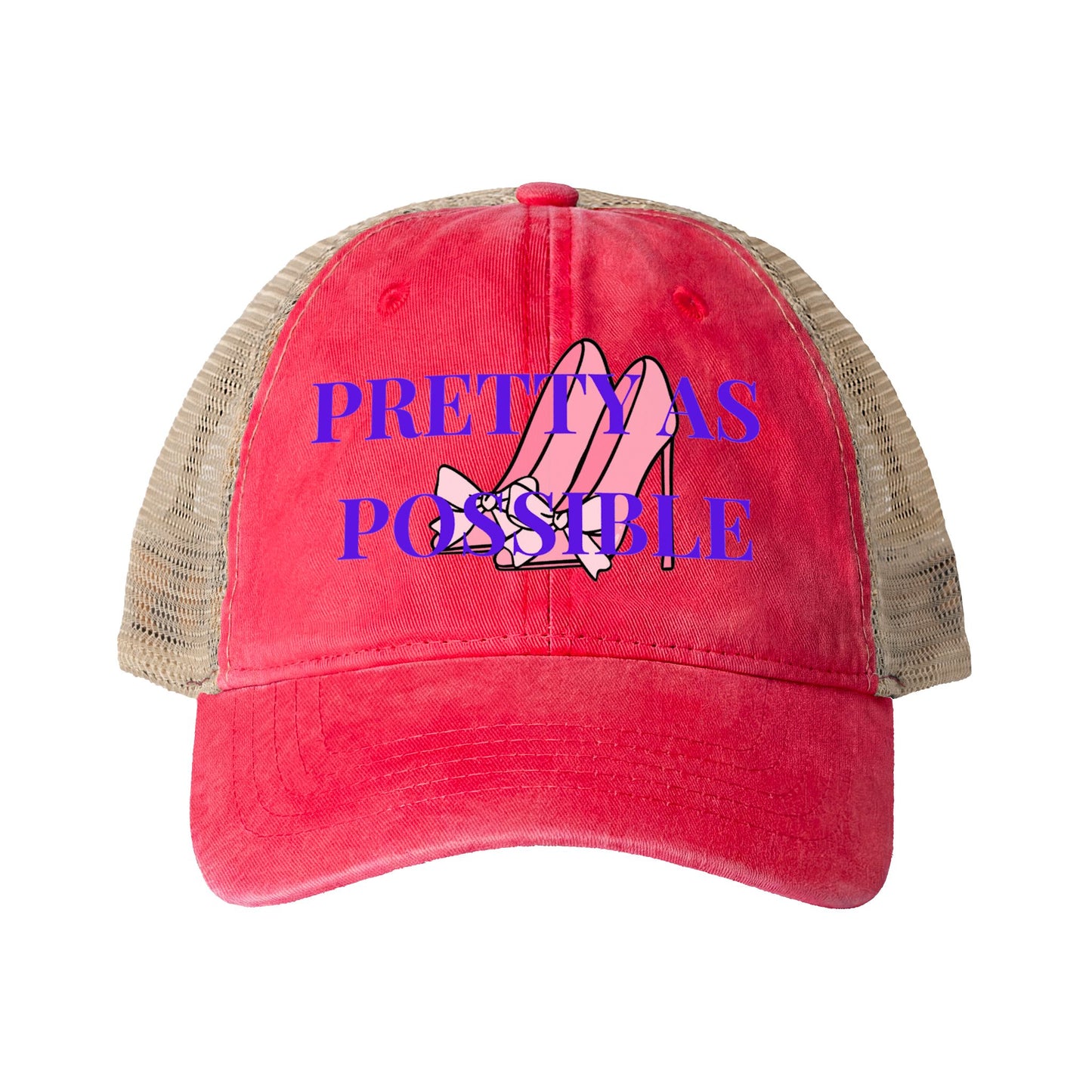 Pretty Is Possible Embroidered Trucker Hat  Inspirational Womens Cap Trendy  Hat  Cute Motivational Gif