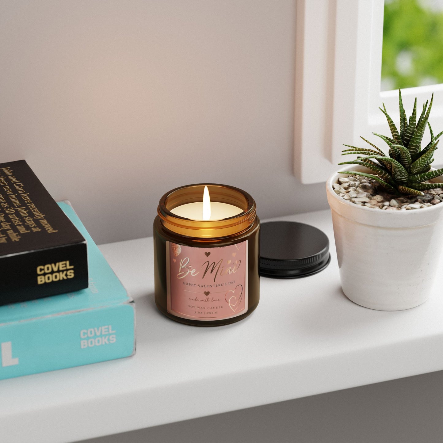 Blush & Gold Valentine Candle