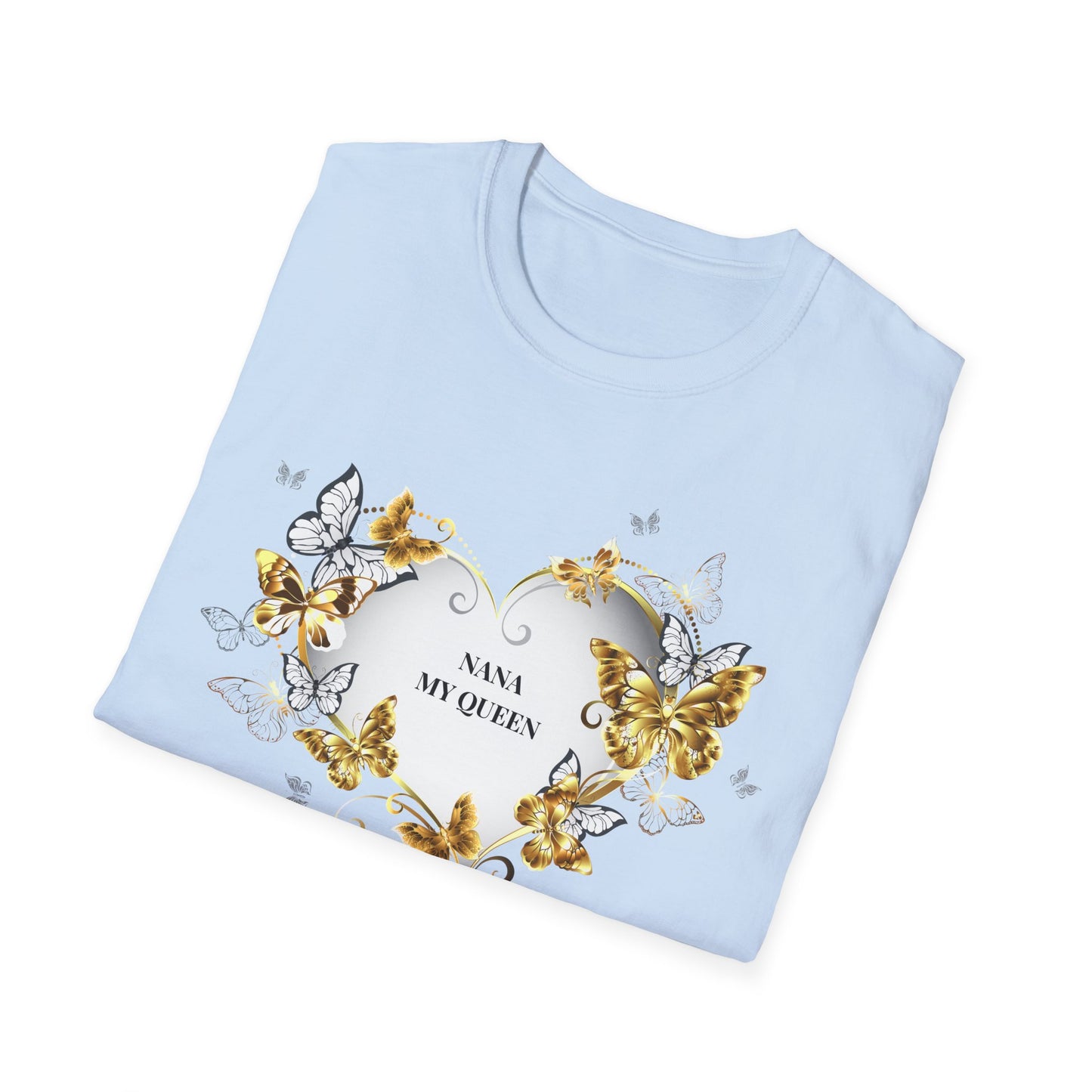 Nana My Queen Butterfly Heart T-Shirt — Grandma Mother's Day Gift