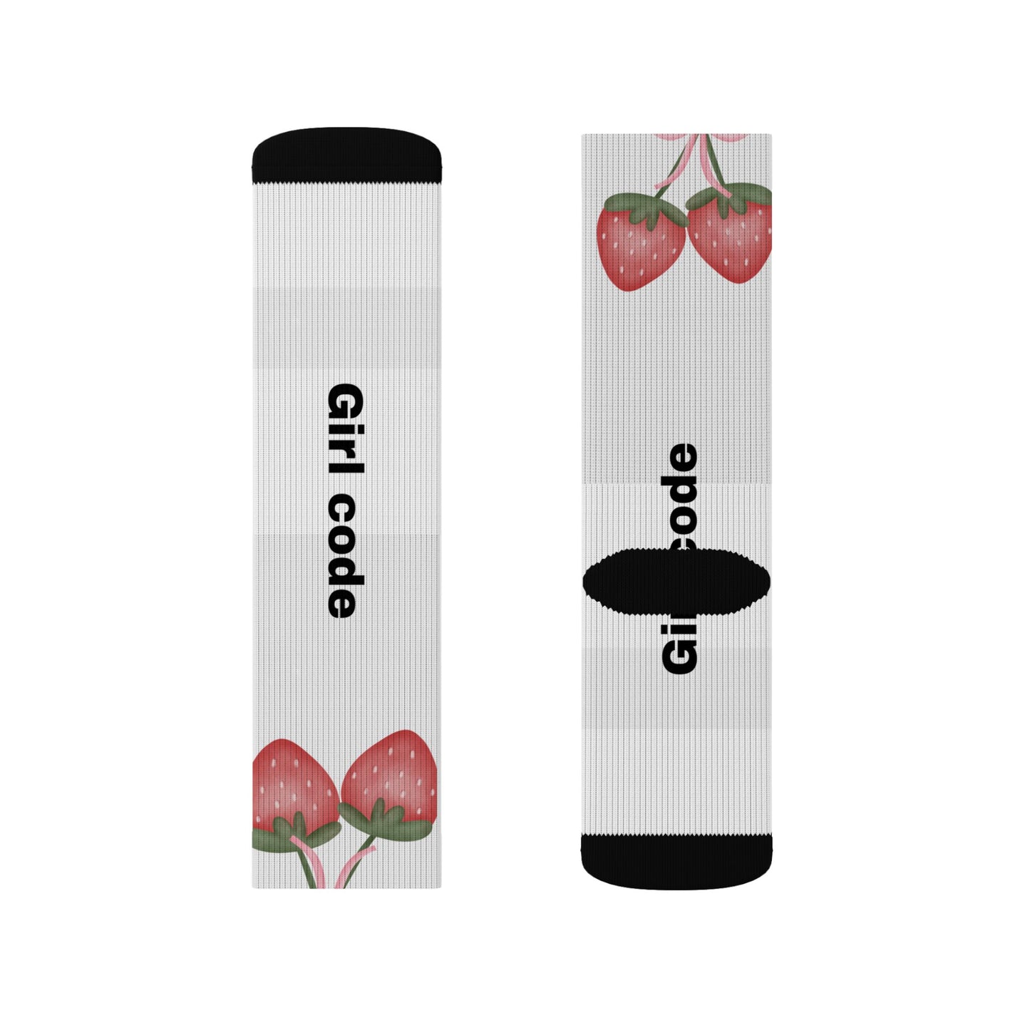 Girl Code Strawberry Crew Socks | Sublimation Socks