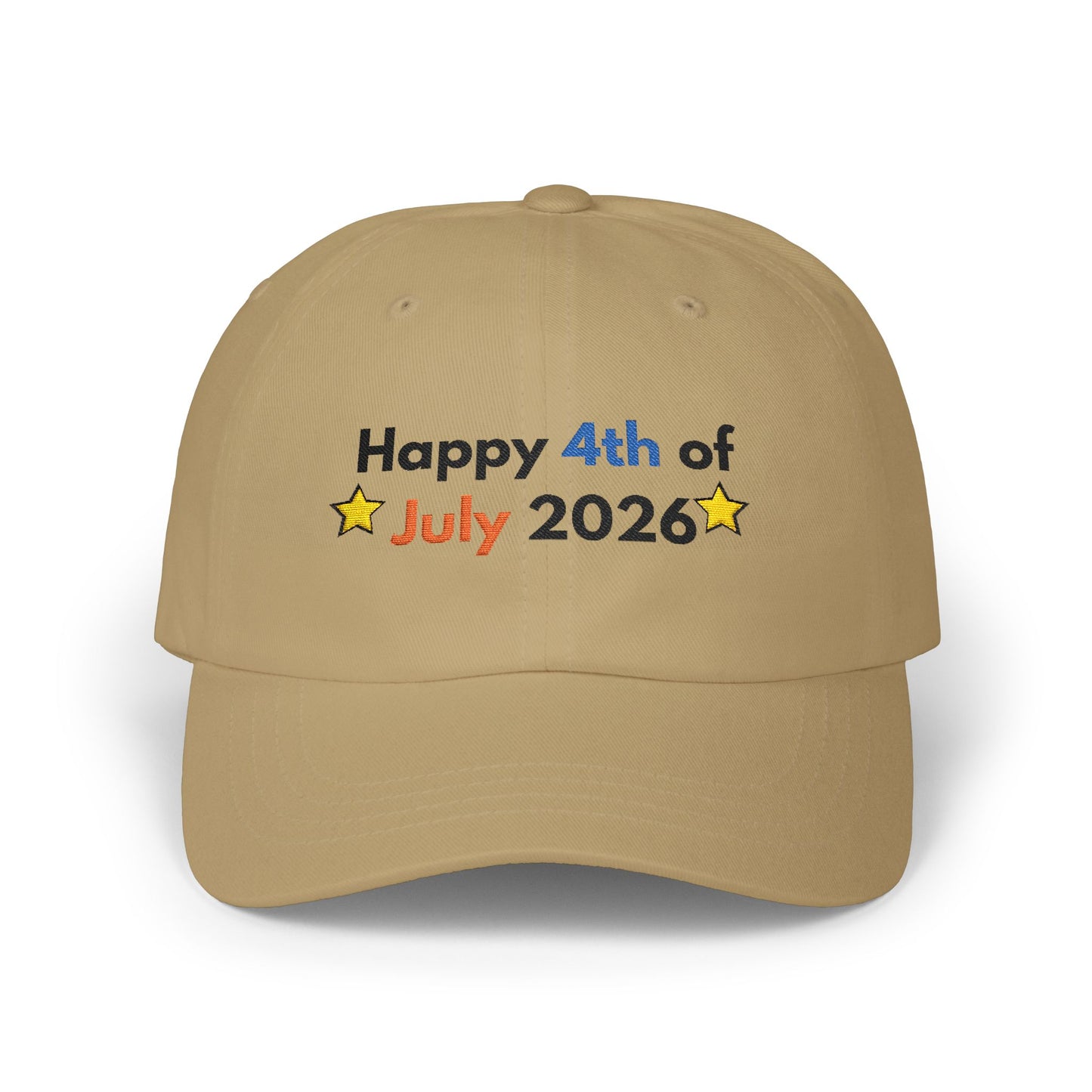 Happy 4th of July 2026 Dad Cap | Patriotic Embroidered Baseball Hat