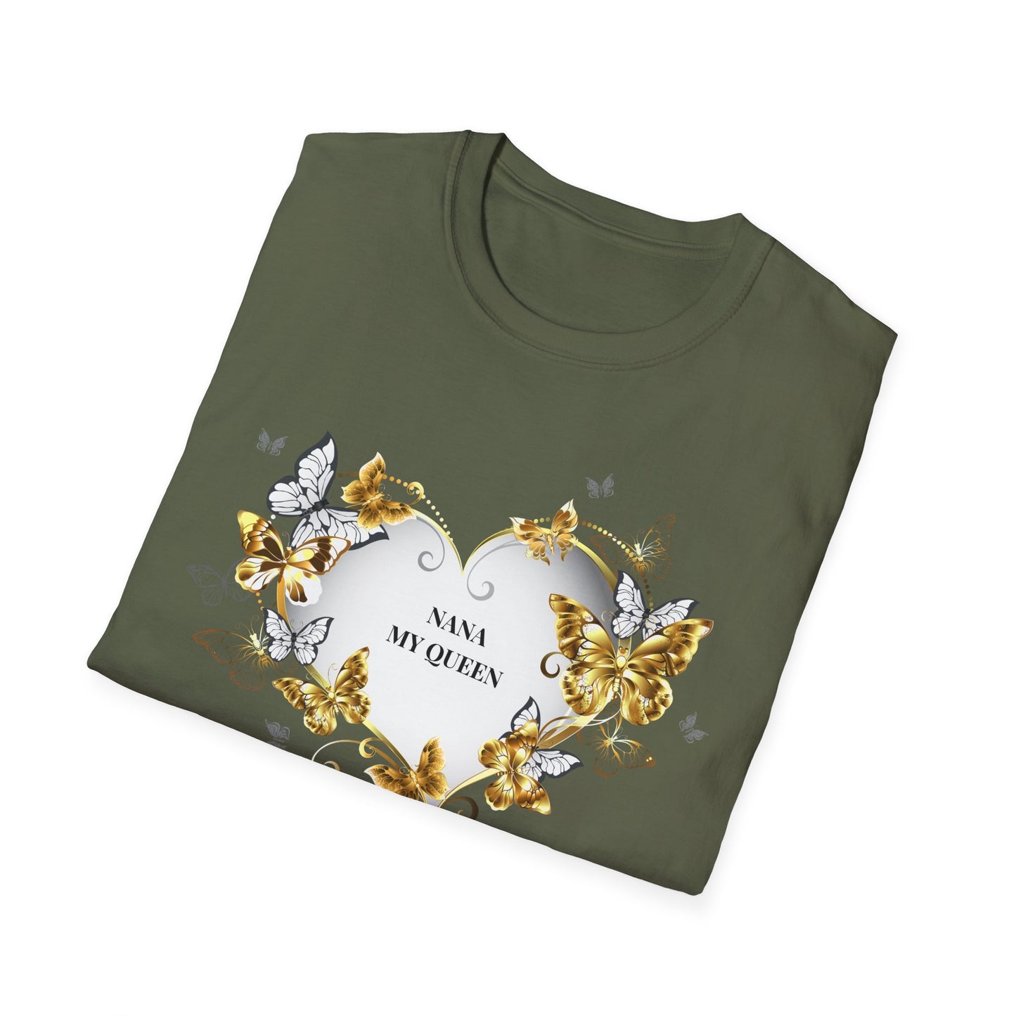 Nana My Queen Butterfly Heart T-Shirt — Grandma Mother's Day Gift