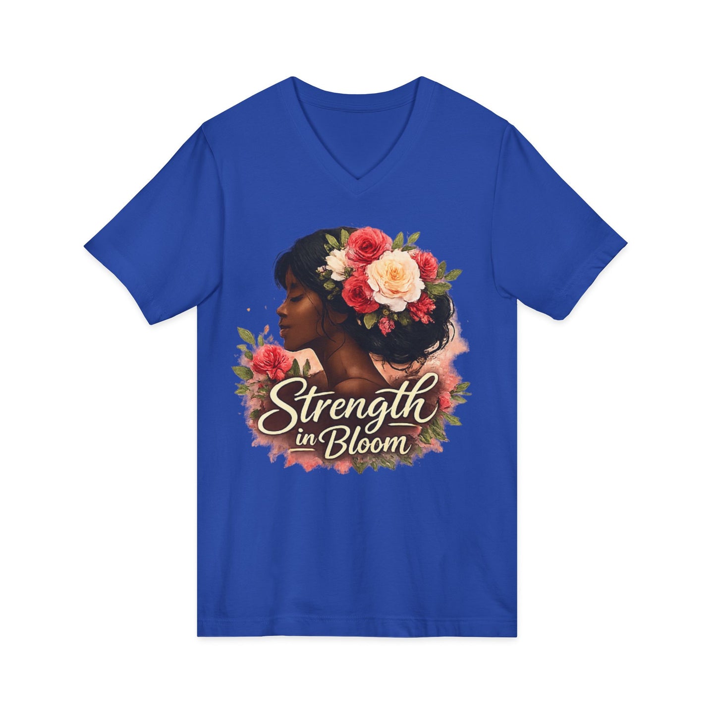 Strength in Bloom V-Neck Tee