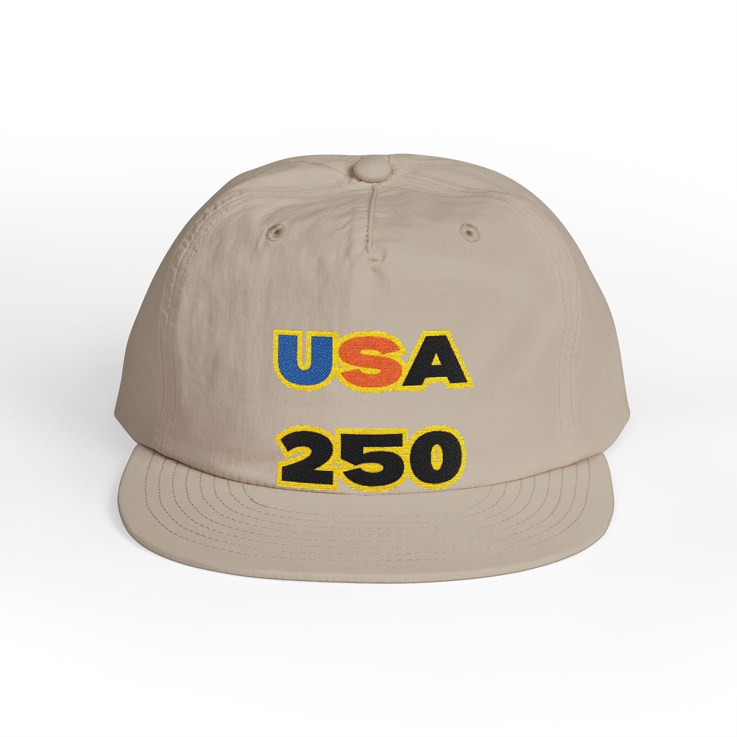 USA 250 Surf Cap | Embroidered Trucker Hat, White Snapback