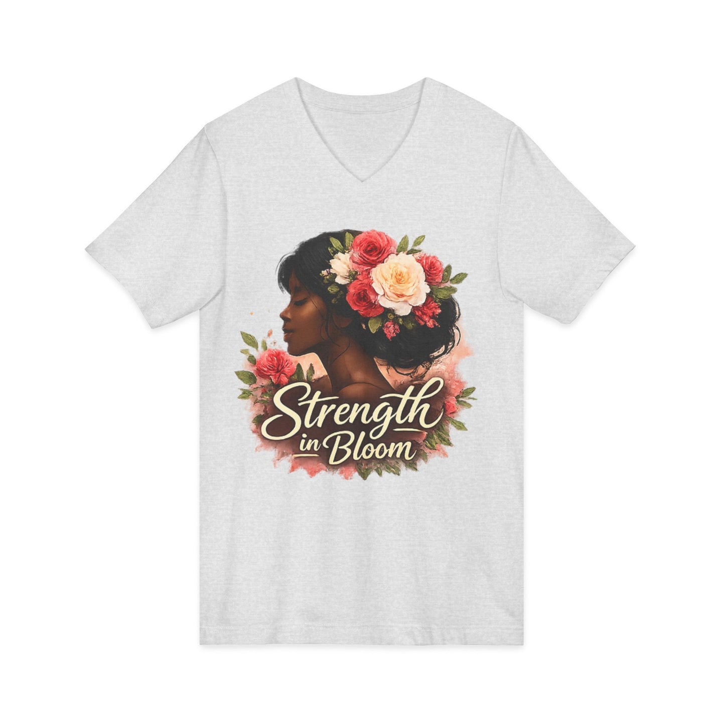 Strength in Bloom V-Neck Tee