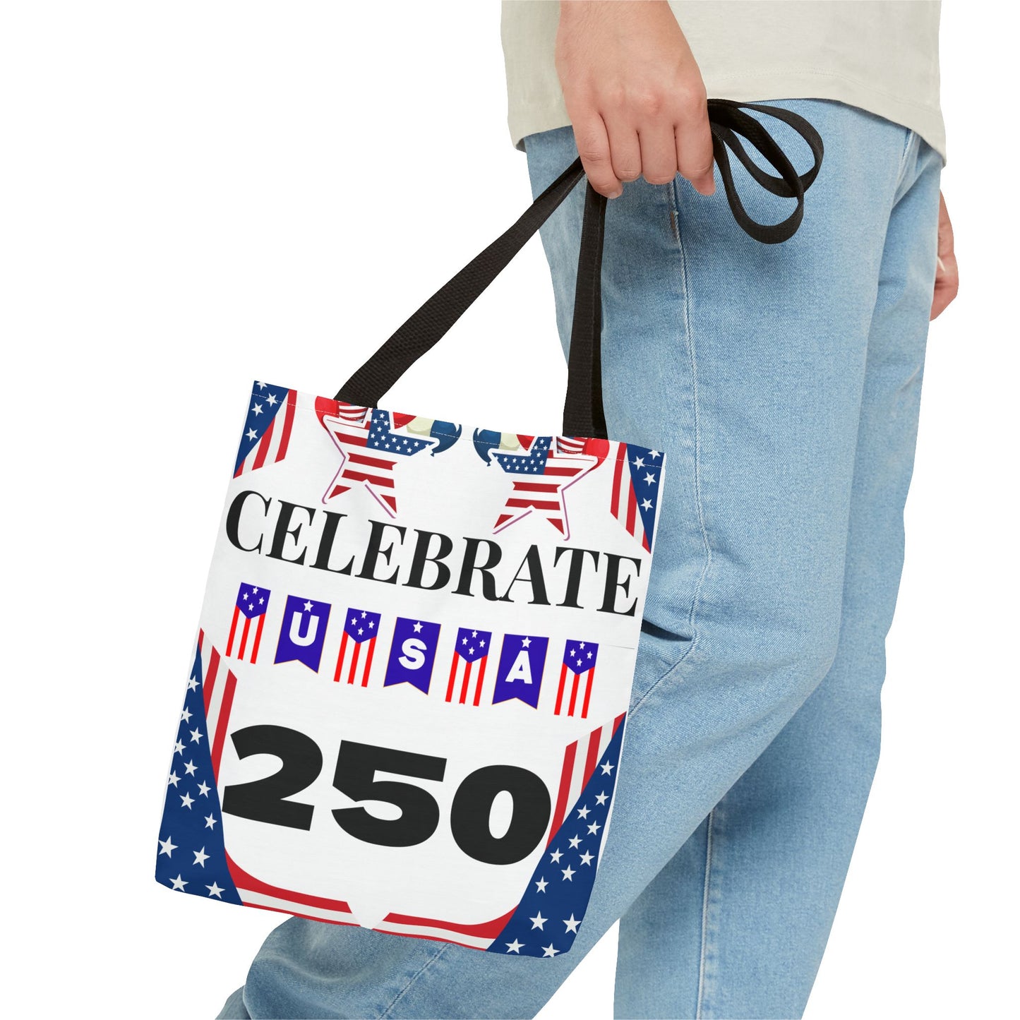 Celebrate USA 250 Tote Bag | 4th of July bag for firework