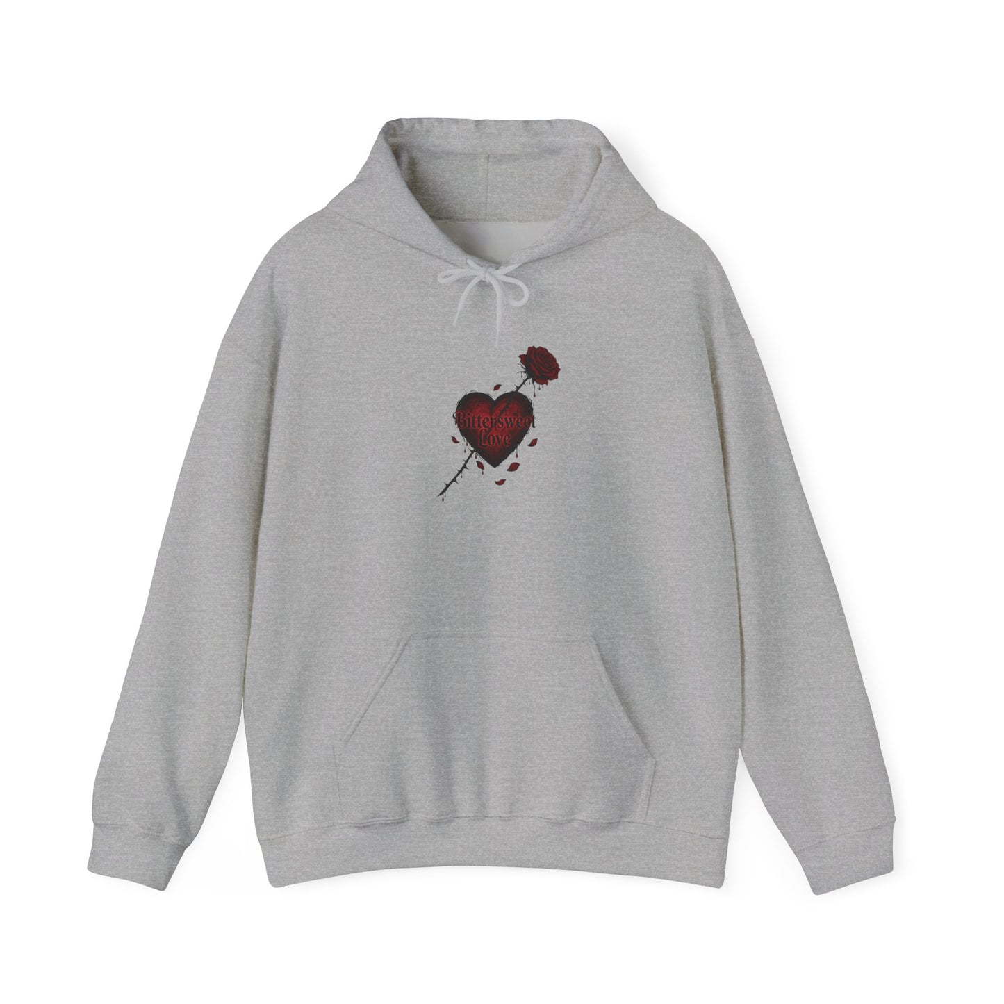 Bleeding Heart Sketch Hoodie | goth valentine, dark romance