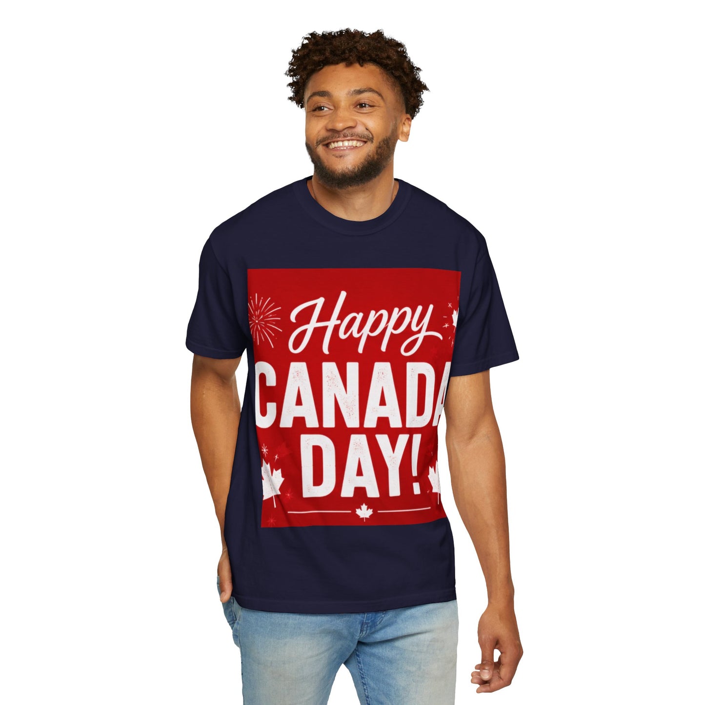 Happy Canada Day T-Shirt — Red Maple Leaf Canada Day Tee
