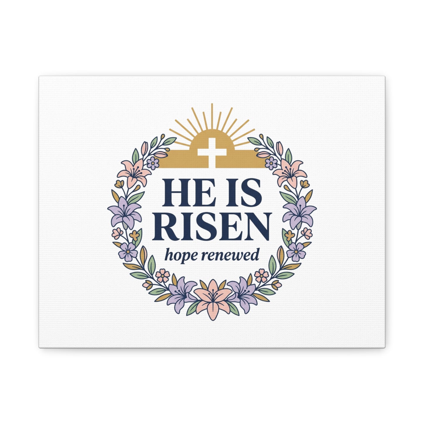 He Is Risen Canvas | Christian Easter Wall Art, Resurrection Scripture