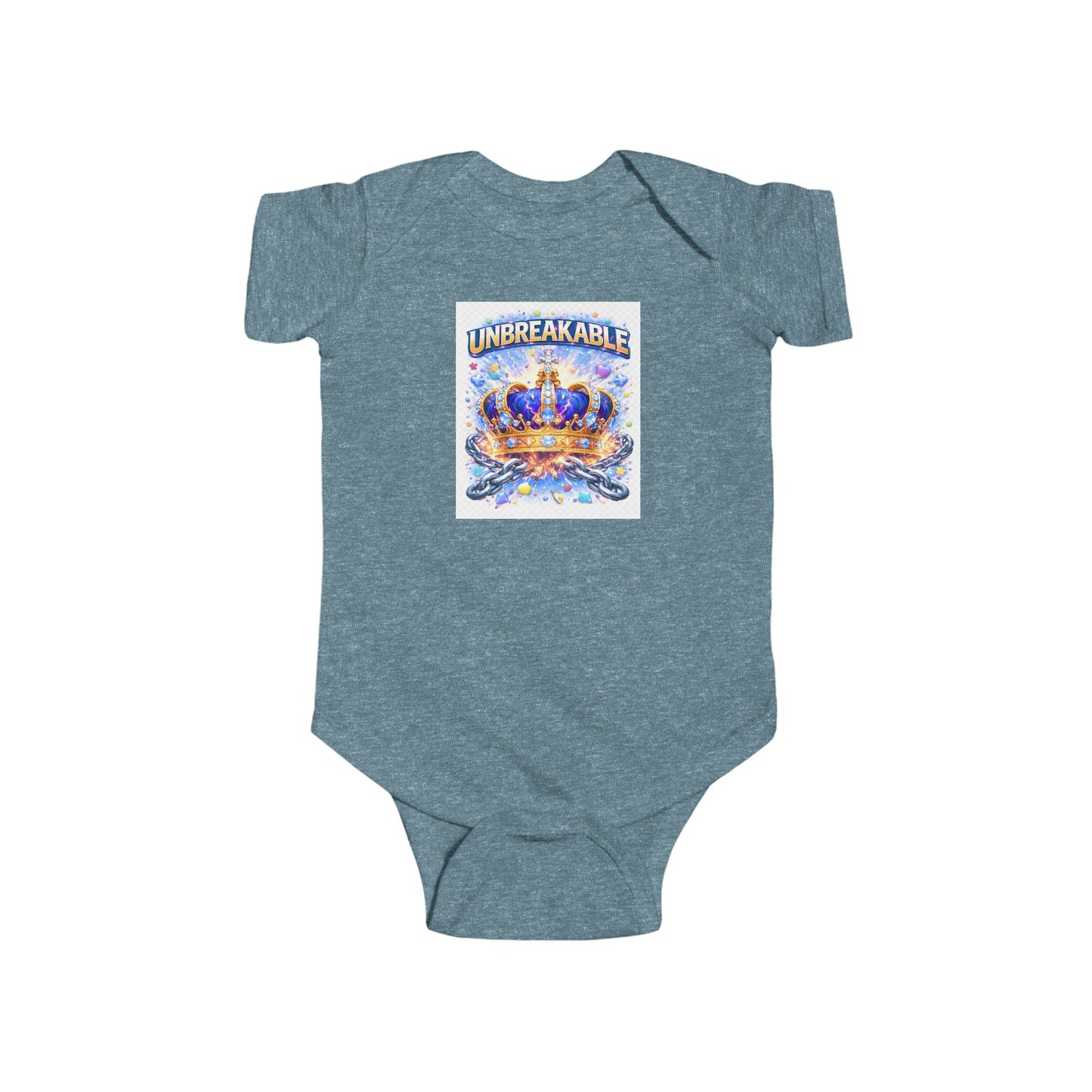 Infant Bodysuit – "Unbreakable" Crown Baby Onesie | Royal Newborn Gift