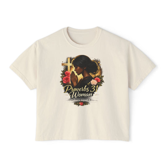 Proverbs 31 Woman Tee — Christian Inspirational Women's Boxy T-Shirt