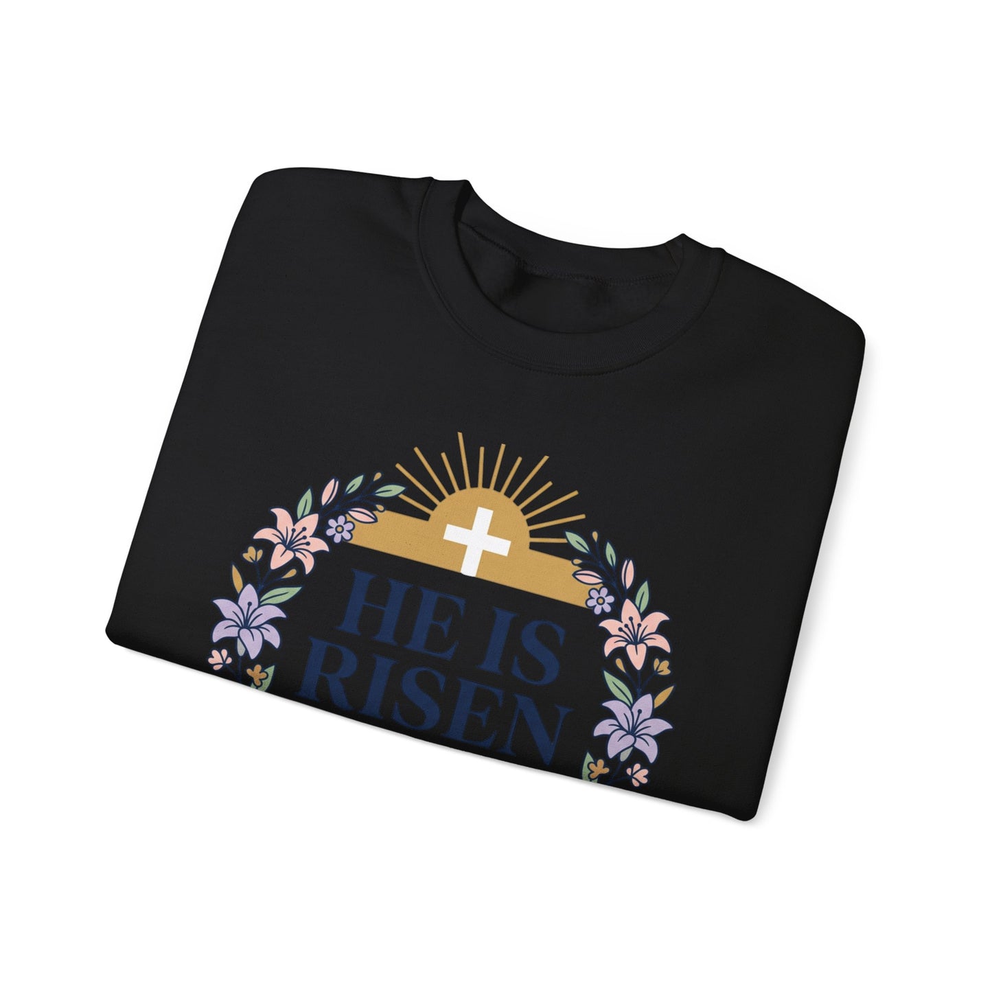 He Is Risen wreath sweatshirt | Christian Easter sweatshirt, resurrection shirt