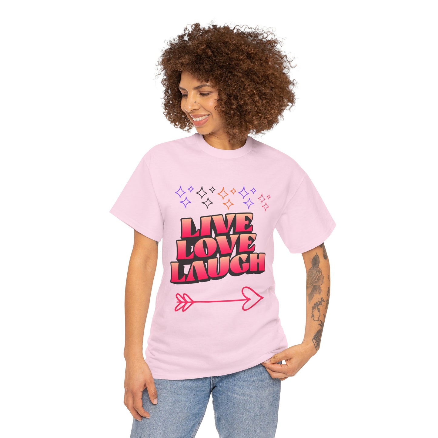 Live Love Laugh Women's Tee — Inspirational Graphic T-Shirt