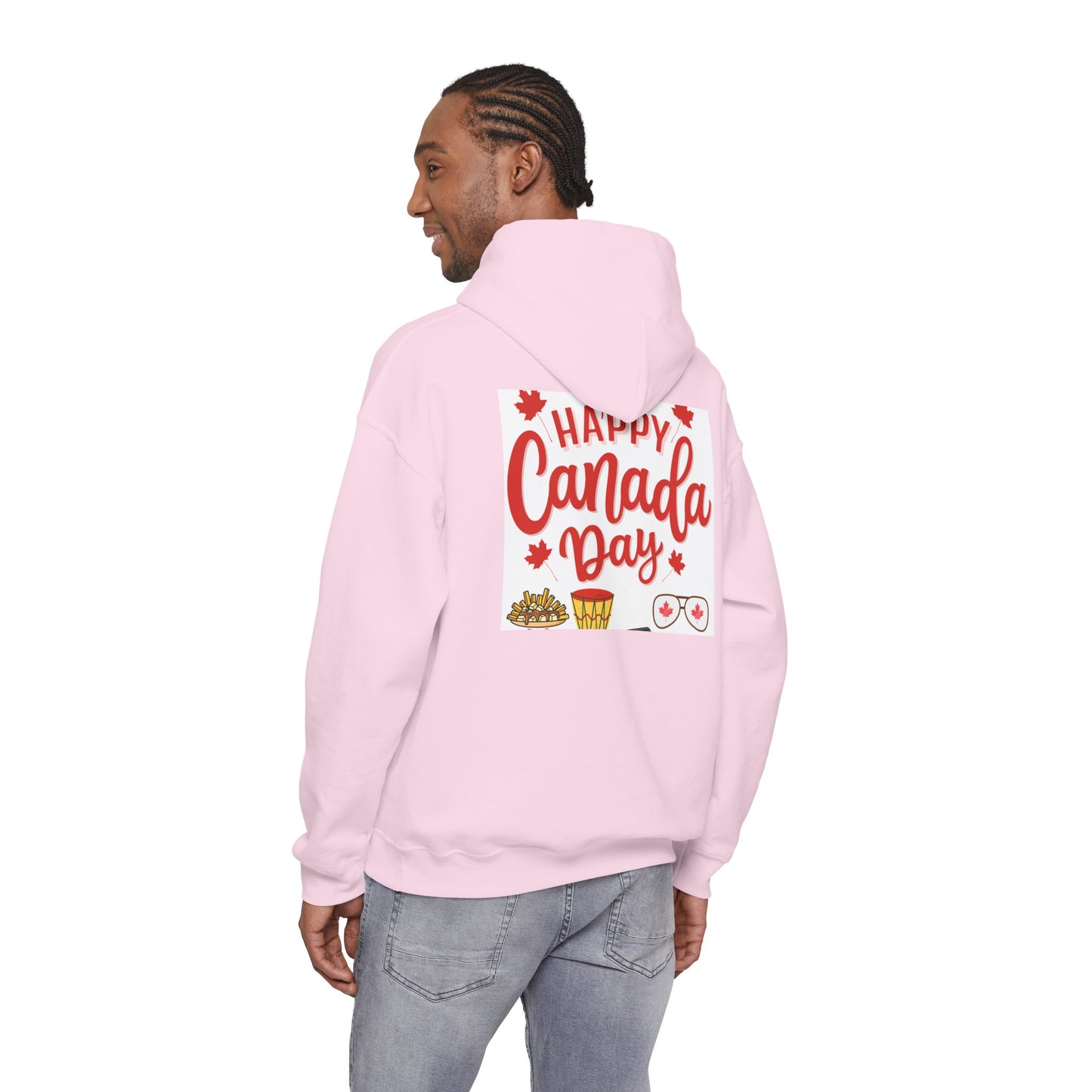 Canada Day Hoodie — "Happy Canada Day! Proud Canadian" Celebration Sweatshirt
