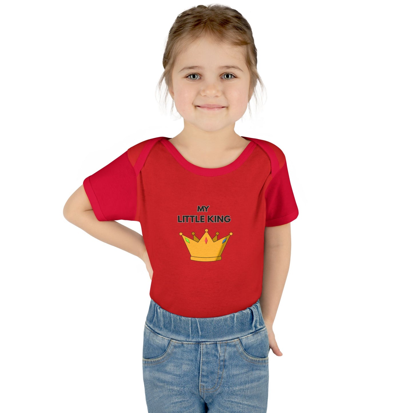 Infant Bodysuit — "My Little King" Baby Onesie