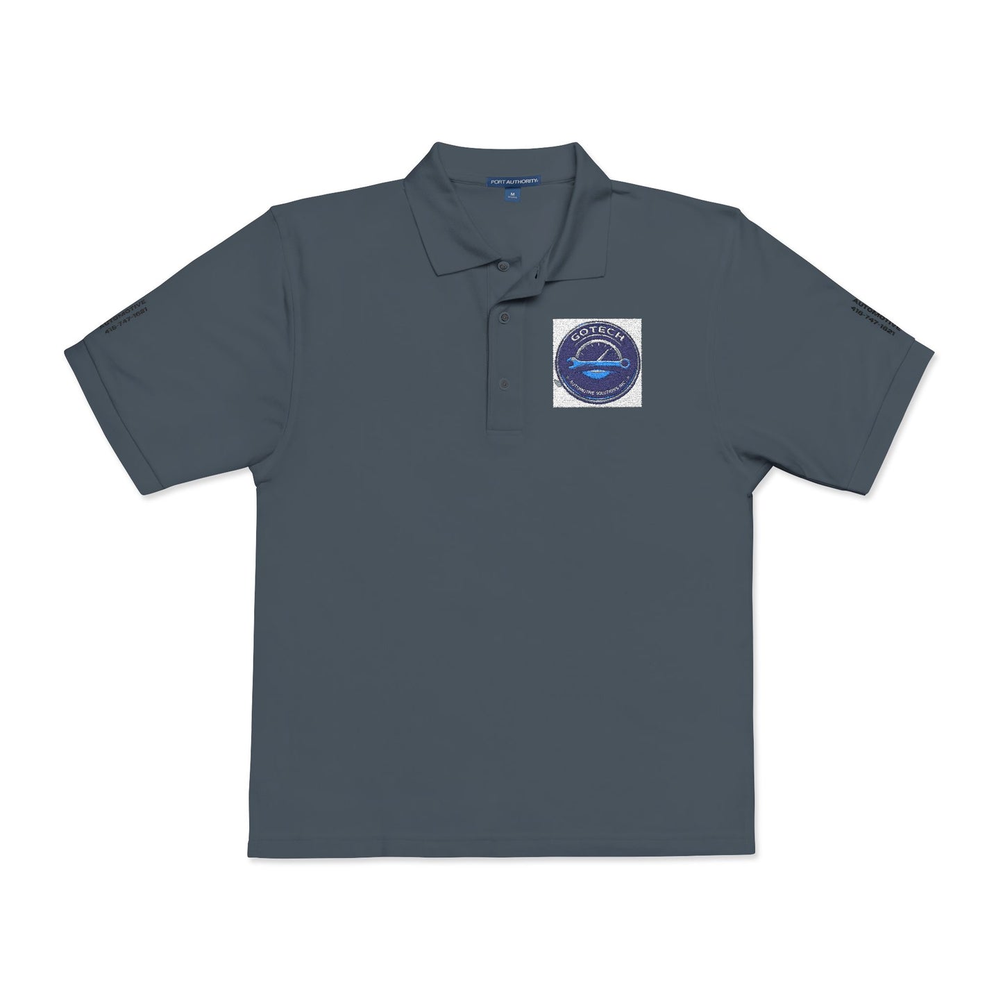 Embroidered Blue Ripple Logo Polo