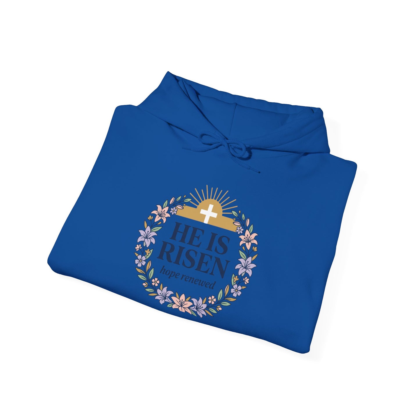 He Is Risen wreath hoodie | Christian Easter sweatshirt, resurrection apparel