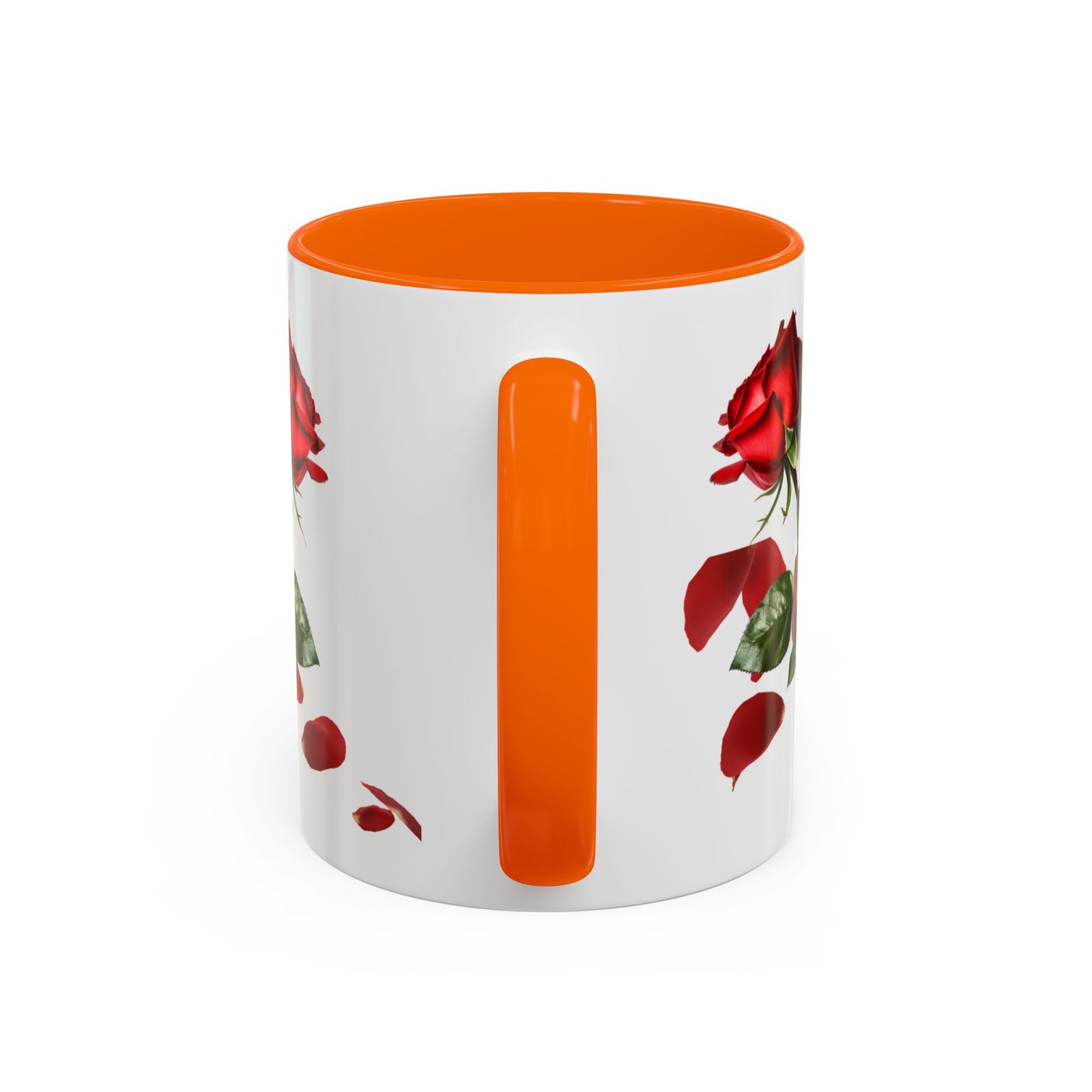 Red Rose Petals Accent Coffee Mug | 11oz 15oz