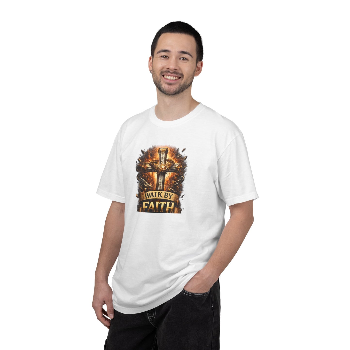 Walk By Faith T-Shirt — Christian Armor Graphic Tee