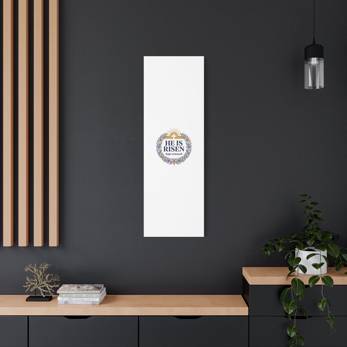 He Is Risen Canvas | Christian Easter Wall Art, Resurrection Scripture