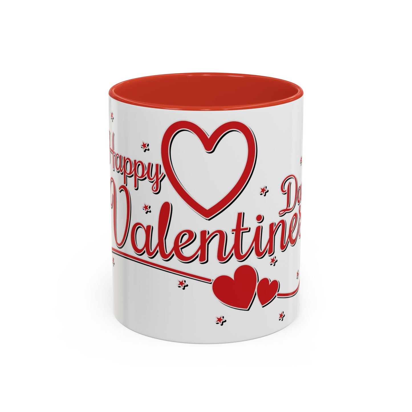 Happy Valentine's Day Heart Design Mug | Accent Coffee Mug 11oz/15oz