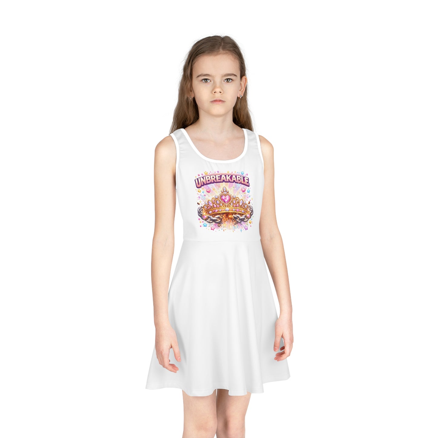 Carousel Ride Girls Sundress | Cute Carousel Graphic Tank Dress for Kids