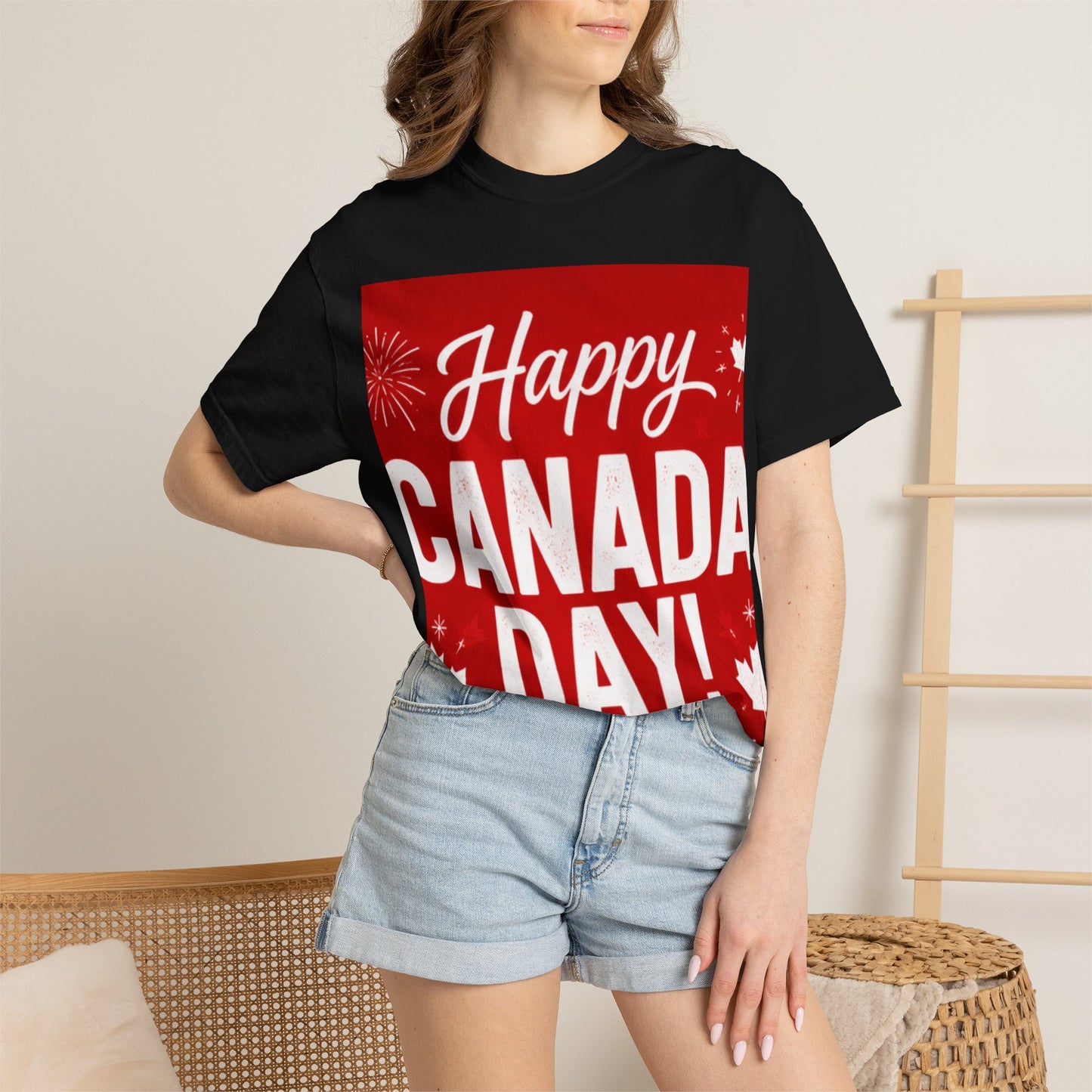 Happy Canada Day T-Shirt — Red Maple Leaf Canada Day Tee