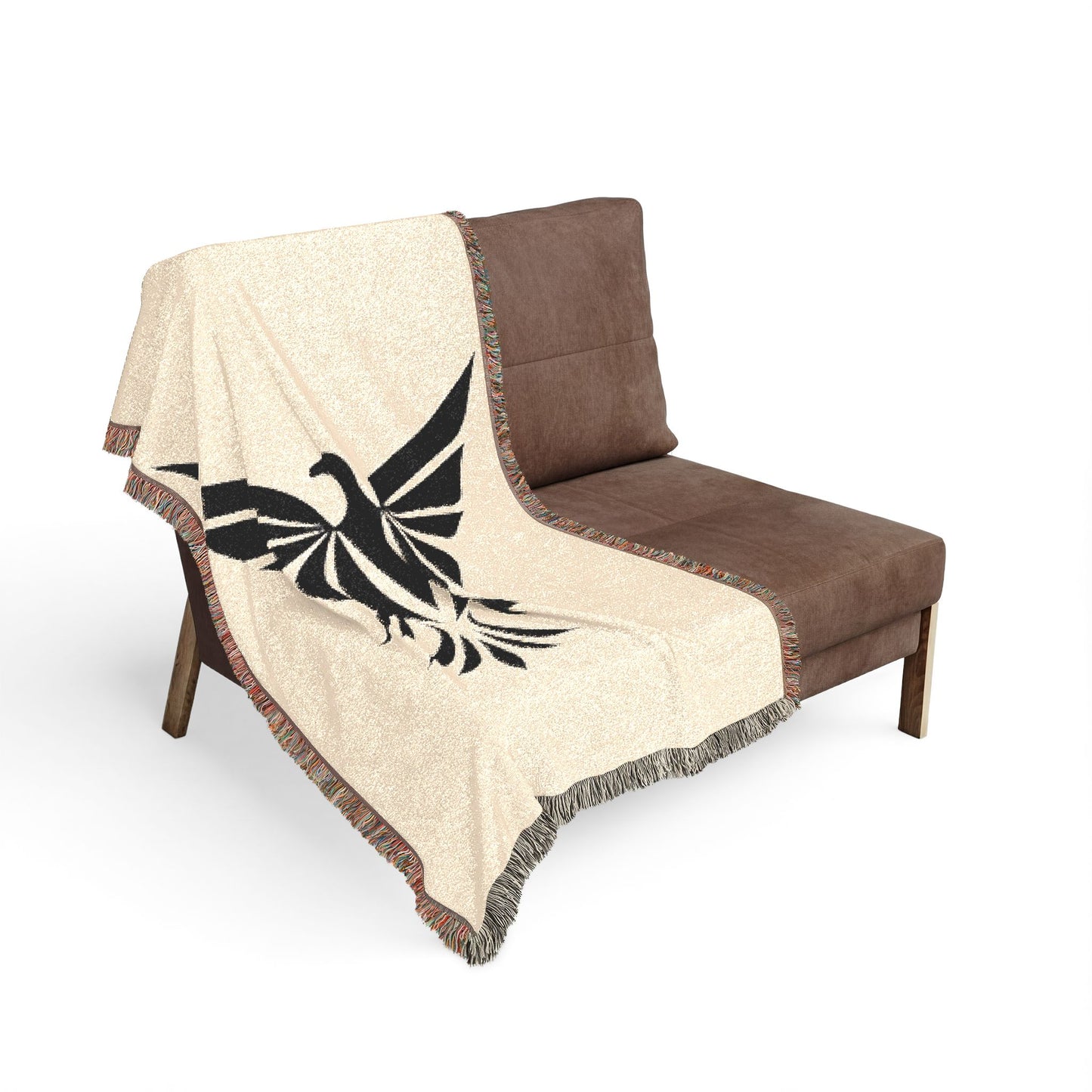 Tribal Eagle Woven Blanket | Southwestern Bird Throw