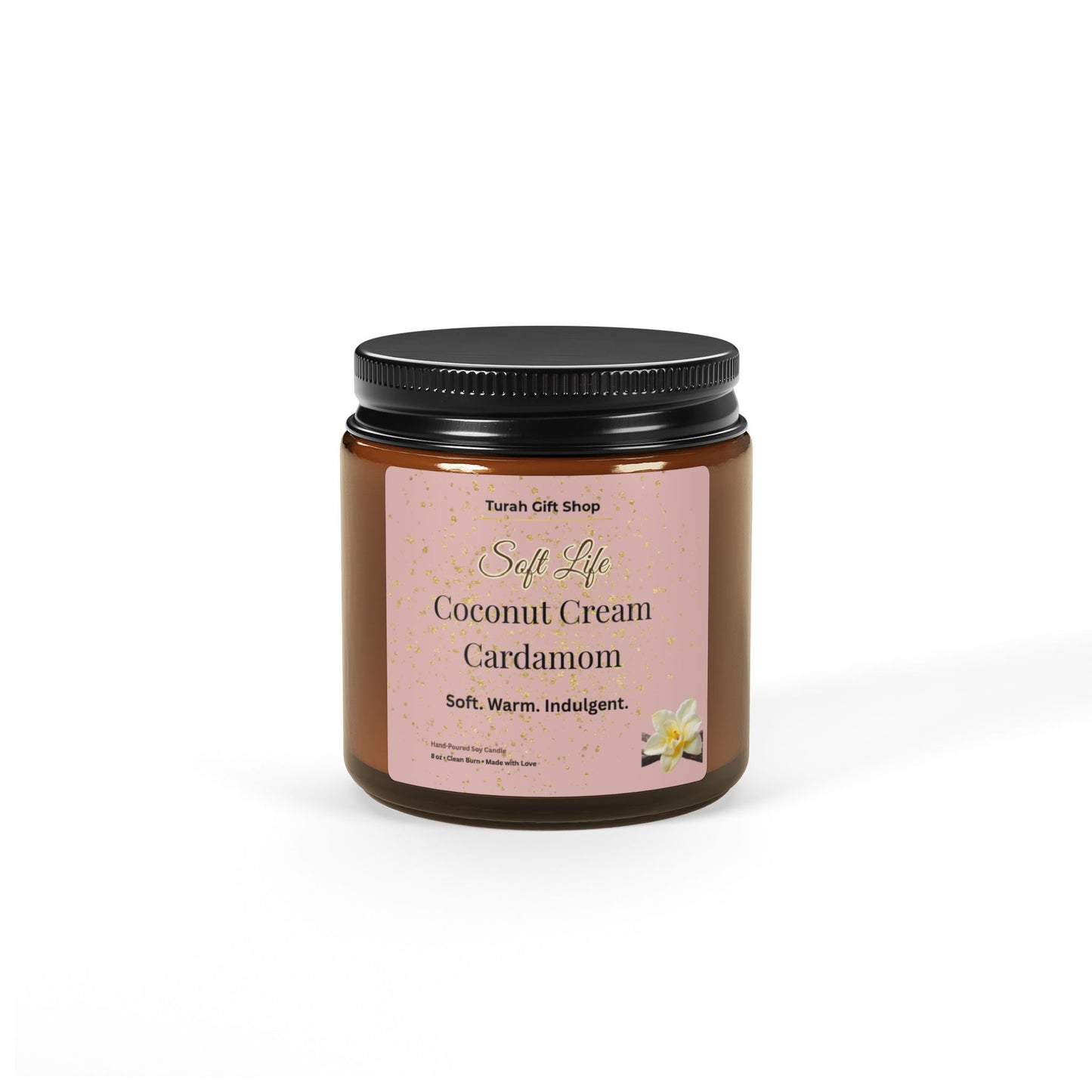 Luxury Mother’s Day Candle Gift | Blush Pink Gold Soy Candle | Relaxing Spa Candle for Mom