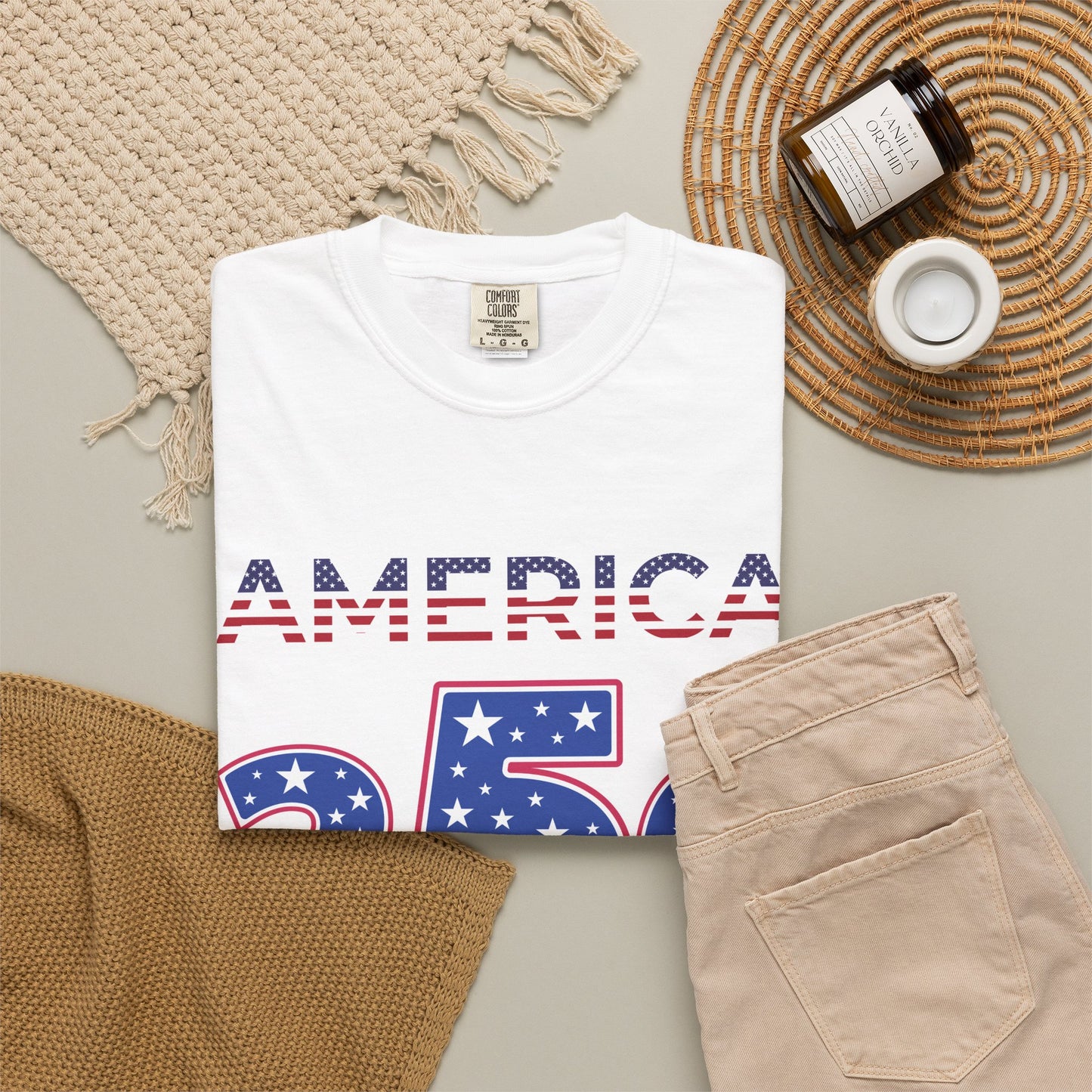 America 250 Patriotic T-Shirt — Fourth of July USA Celebration Tee