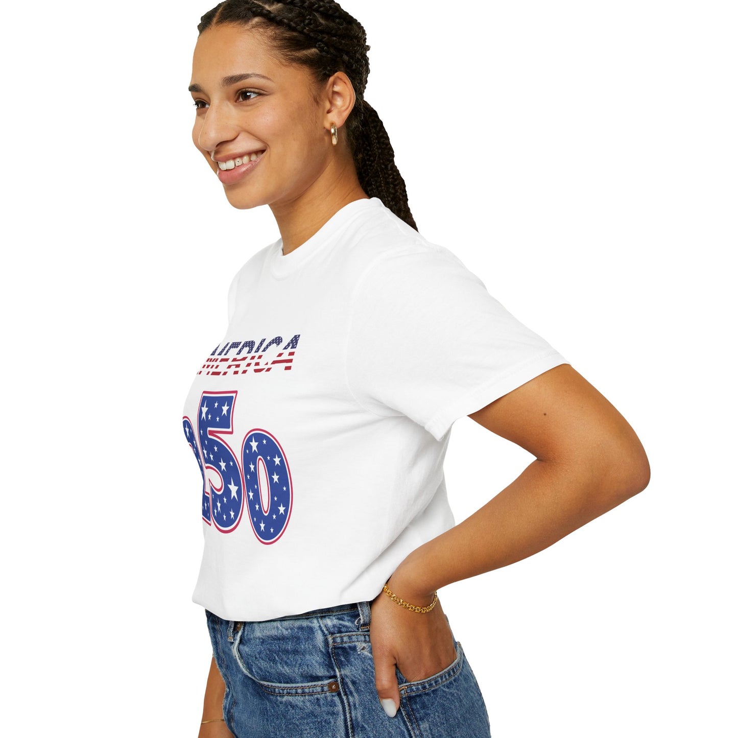 America 250 Patriotic T-Shirt — Fourth of July USA Celebration Tee