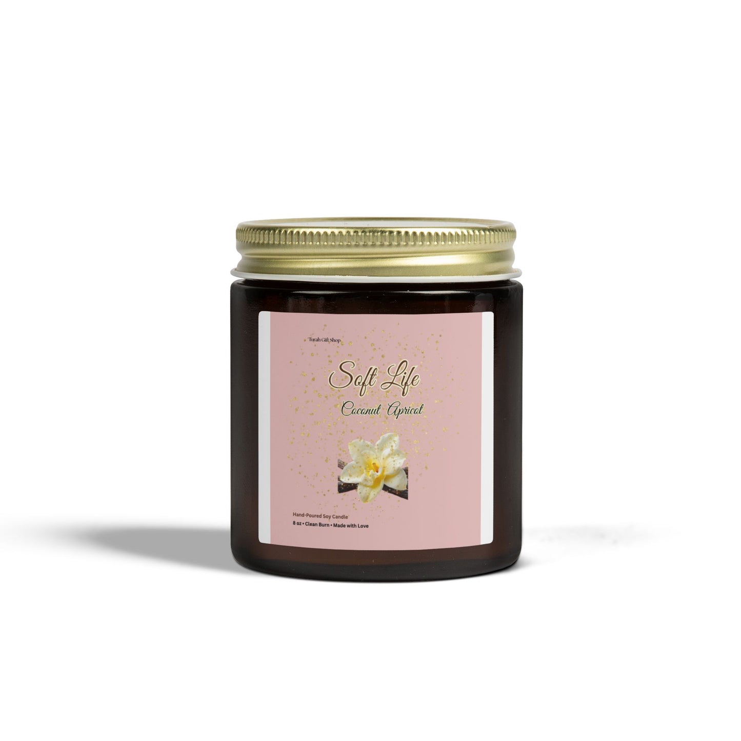 Coconut Apricot Scented Candle (4oz/9oz) - Tropical Vanilla Floral Soy Jar