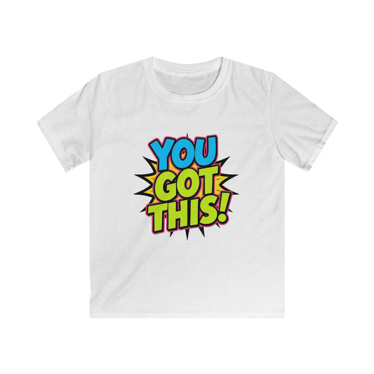 Kids T-Shirt — "You Got This!" Colorful Comic Motivational Tee