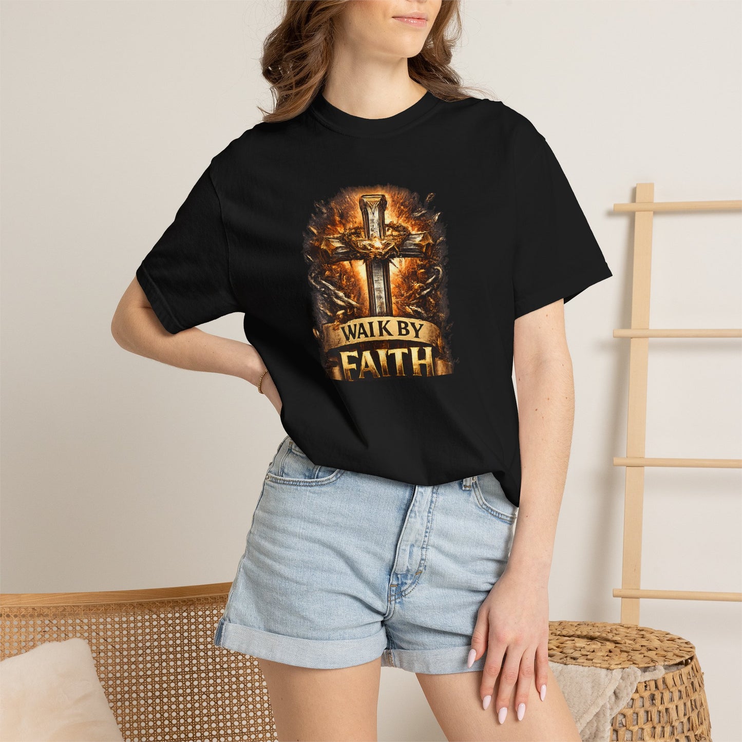 Walk By Faith T-Shirt — Christian Armor Graphic Tee