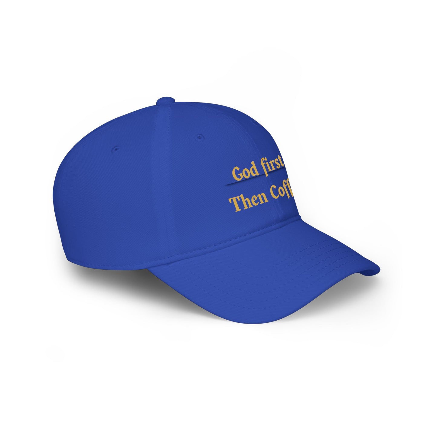 God First Then Coffee Baseball Cap - Christian Faith Prayer Hat