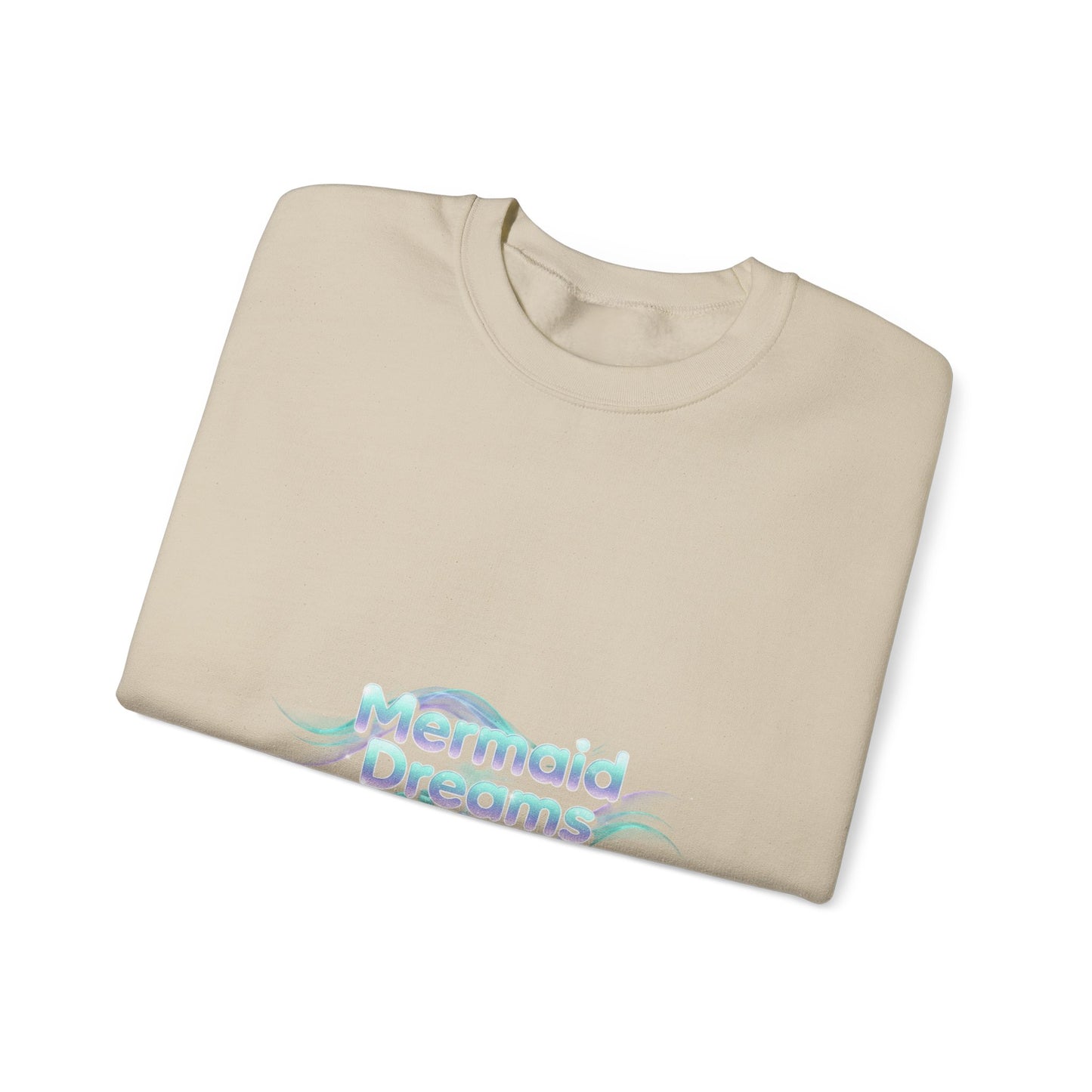 Mermaid Dreams Sweatshirt | iridescent text, pearly word accent