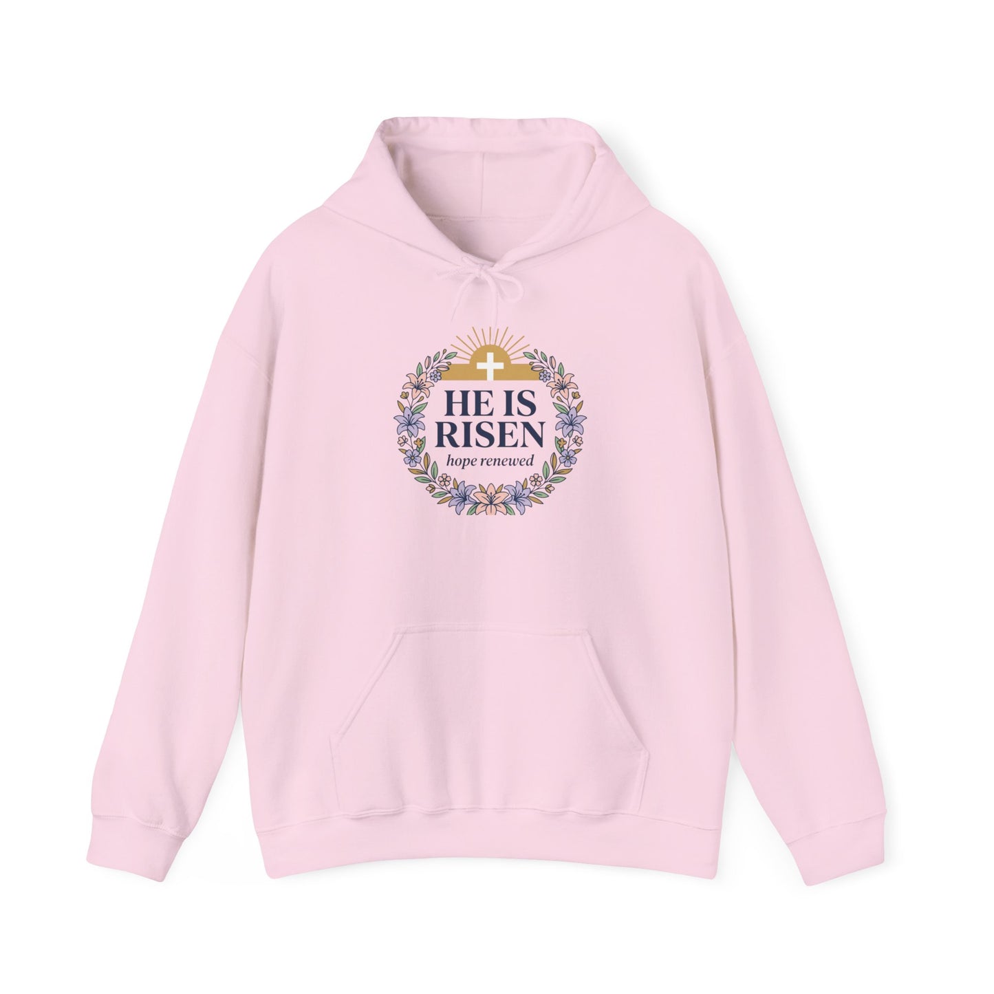 He Is Risen wreath hoodie | Christian Easter sweatshirt, resurrection apparel