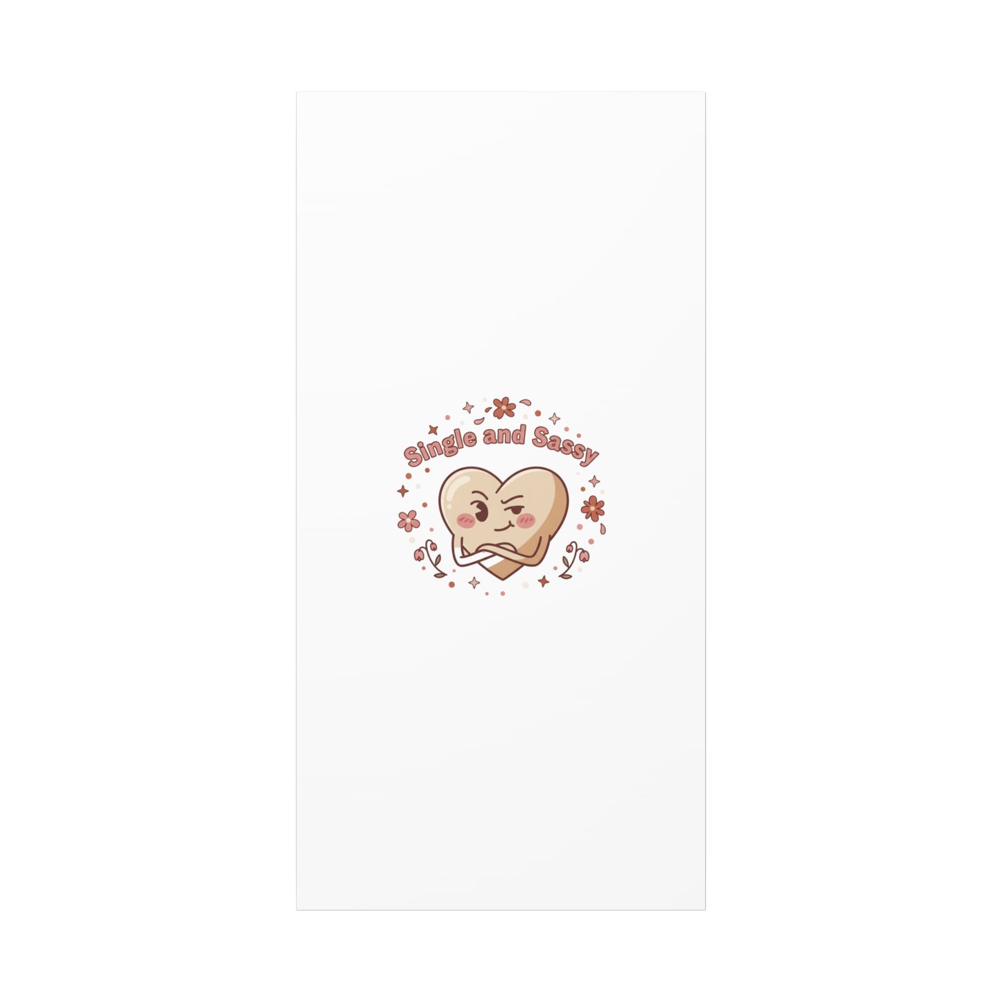 Single and Sassy Heart Canvas | Anti‑Valentine, Pastel Cynic Wall Art