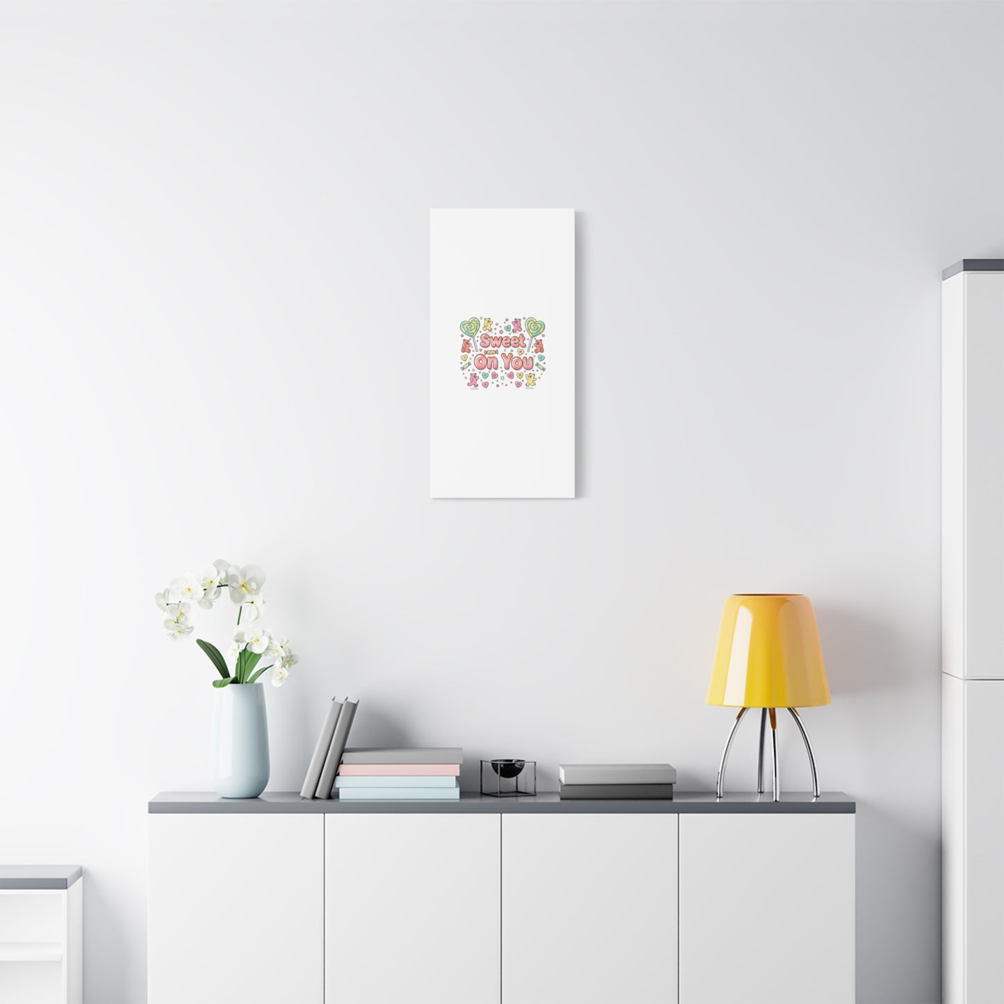 Sweet On You Canvas | Valentine Candycore heart candy pattern, pastel snackcore art