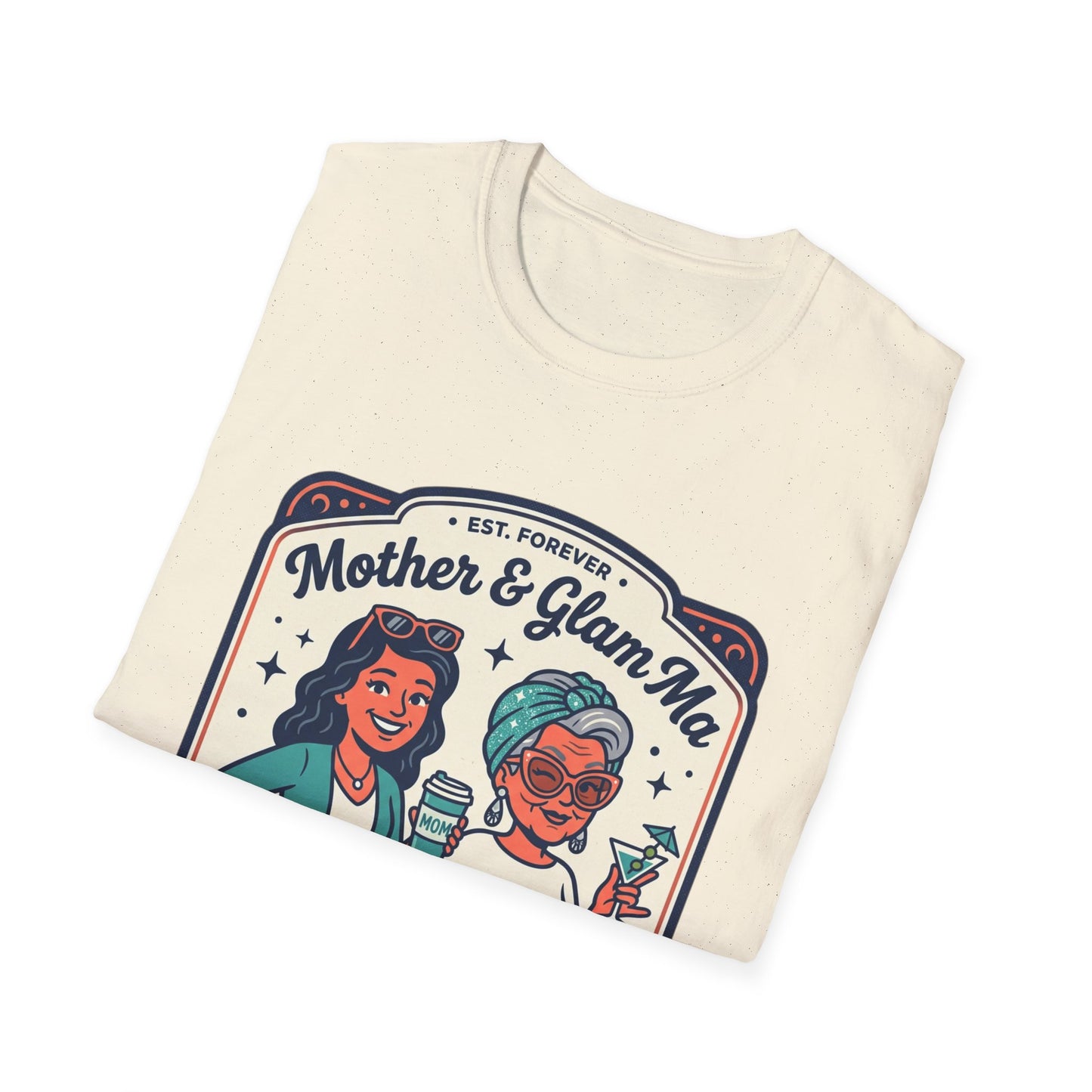 Mother & Glam Ma T-Shirt — "Double Trouble Since Day One" Matching Mom Daughter Tee