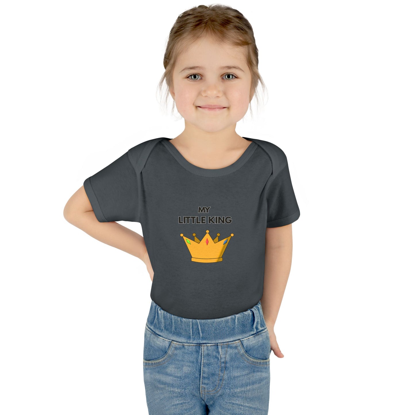 Infant Bodysuit — "My Little King" Baby Onesie