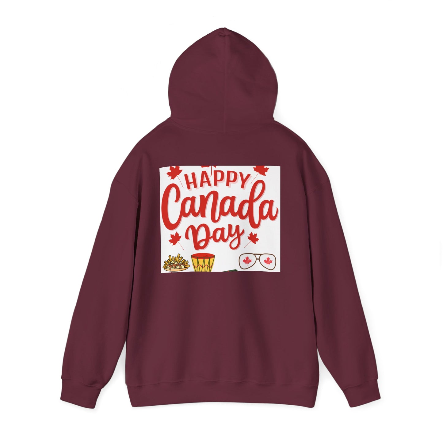 Canada Day Hoodie — "Happy Canada Day! Proud Canadian" Celebration Sweatshirt